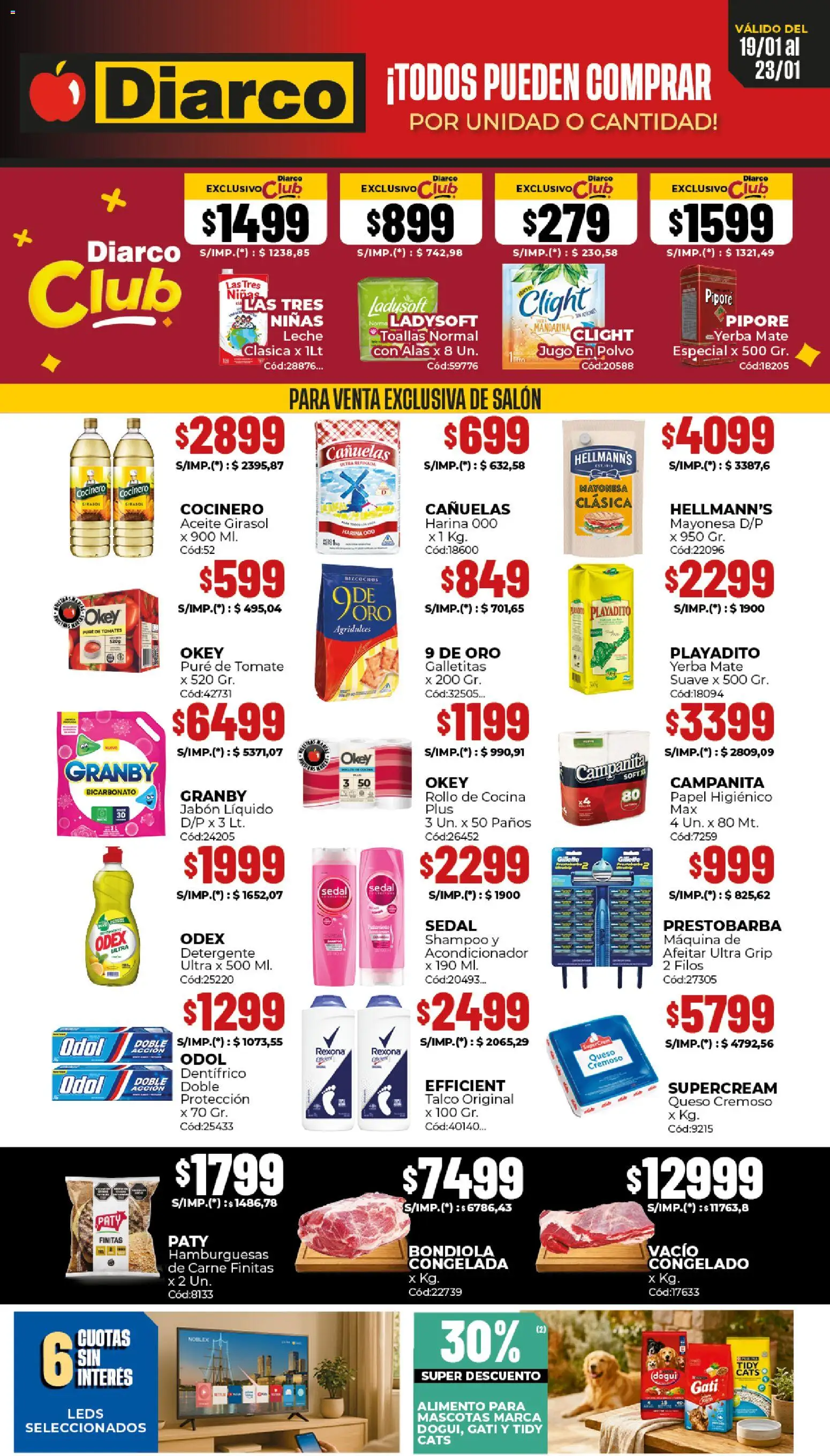 Diarco ofertas │ válido desde el 19.01.2026 | Página: 1 | Productos: Cocina, Harina, Acondicionador, Tomates
