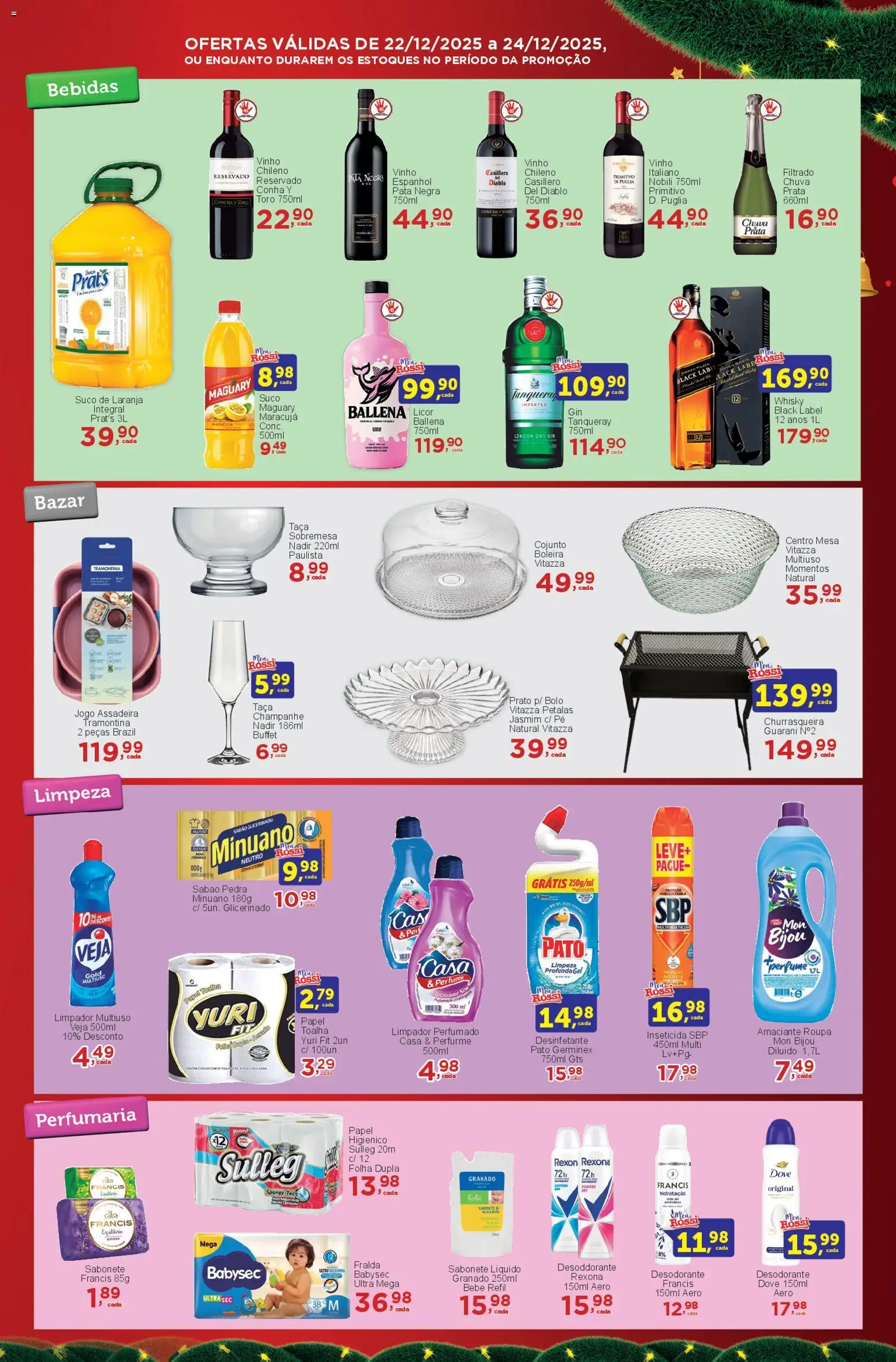 Rossi Supermercados Folheto - válido de 22.12.2025 | Página: 3 | Produtos: Coco, Licor, Suco, Sabonete líquido