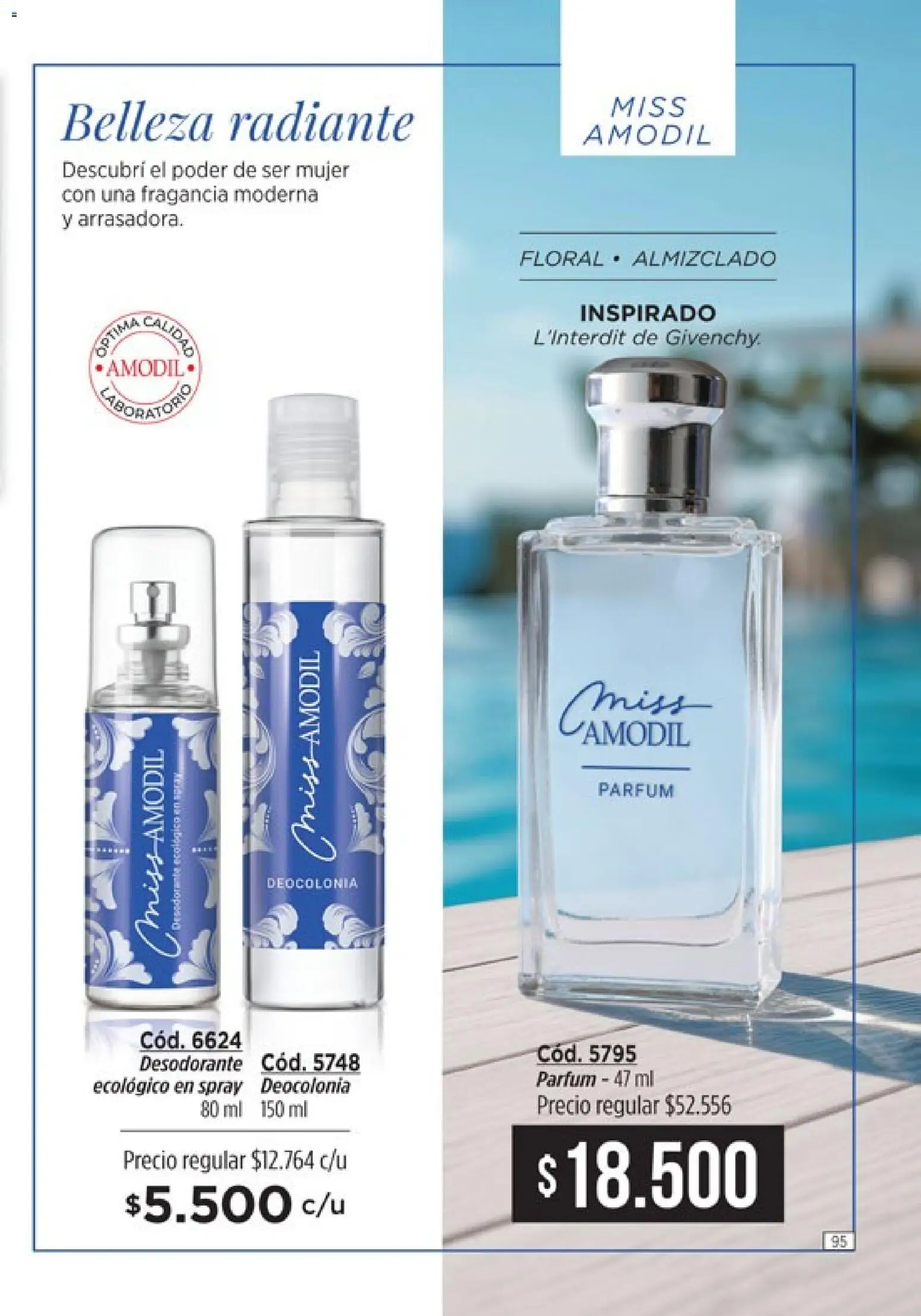 Catálogo Amodil Campaña 1/2026 │ válido desde el 01.01.2026 | Página: 95 | Productos: Fragancia, Desodorante, Radiante