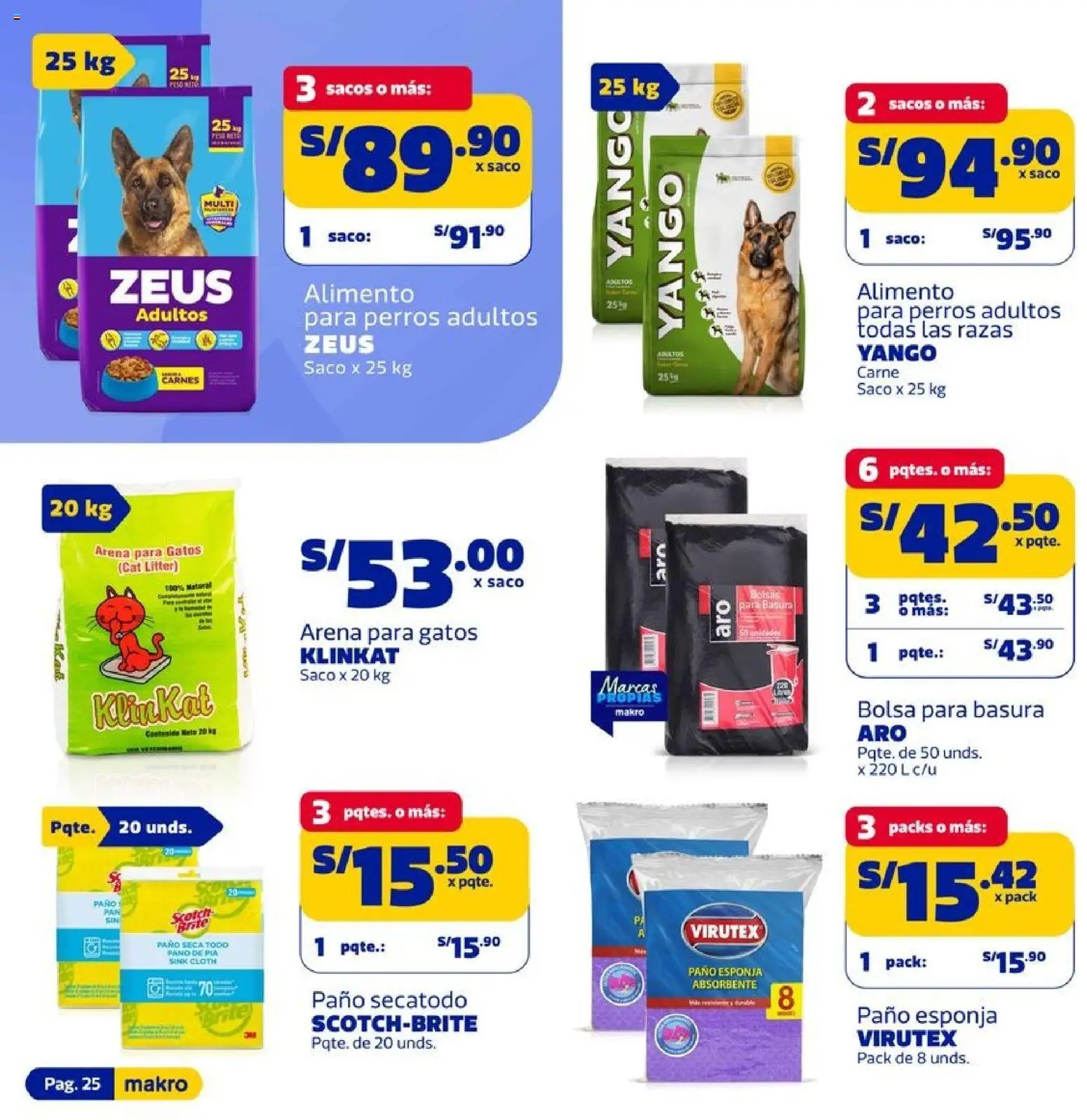 Catálogo Makro válido desde 26.03.2026 | Página: 25 | Productos: Esponja, Saco, Bolsa