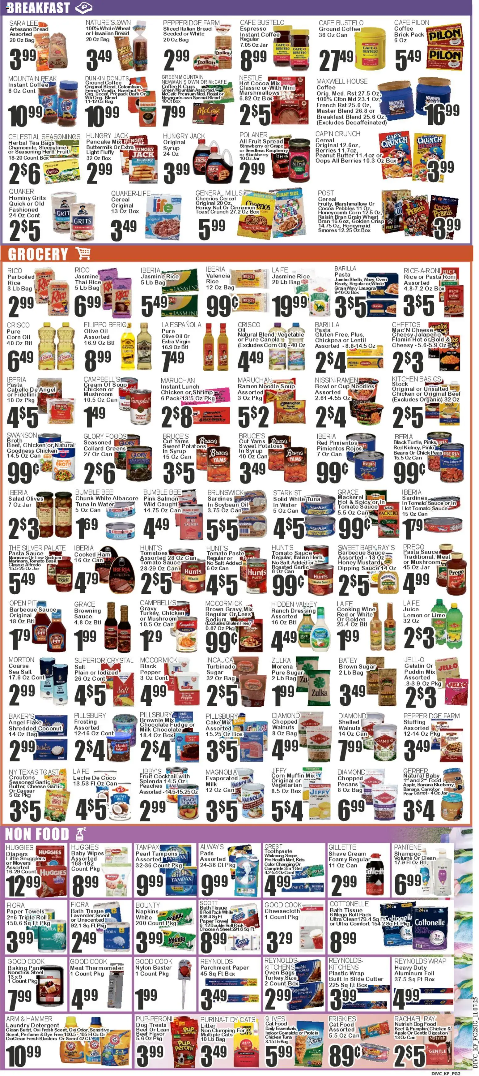Food Universe Weekly Ad - valid from 07.11.2025 | Page: 2 | Products: Milk, Cream, Pepper, Peach