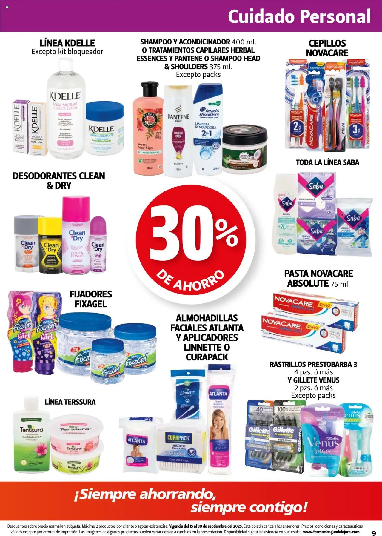 Nuevas ofertas de Farmacia Guadalajara válidas en toda la República Mexicana desde el 15.09.2025. ¡Encuentra las mejores ofertas en Farmacia Guadalajara - Catálogo! | Página: 9 | Productos: Desmaquillante, Uva, Bloqueador, Agua micelar