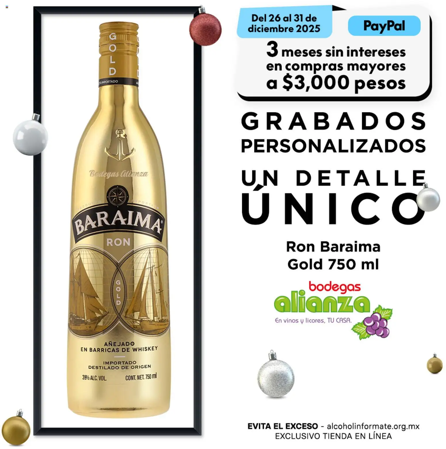 Nuevas ofertas de Bodegas Alianza válidas en toda la República Mexicana desde el 26.12.2025. ¡Encuentra las mejores ofertas en Bodegas Alianza catálogo Grabados Personalizados! | Página: 4 | Productos: Whiskey