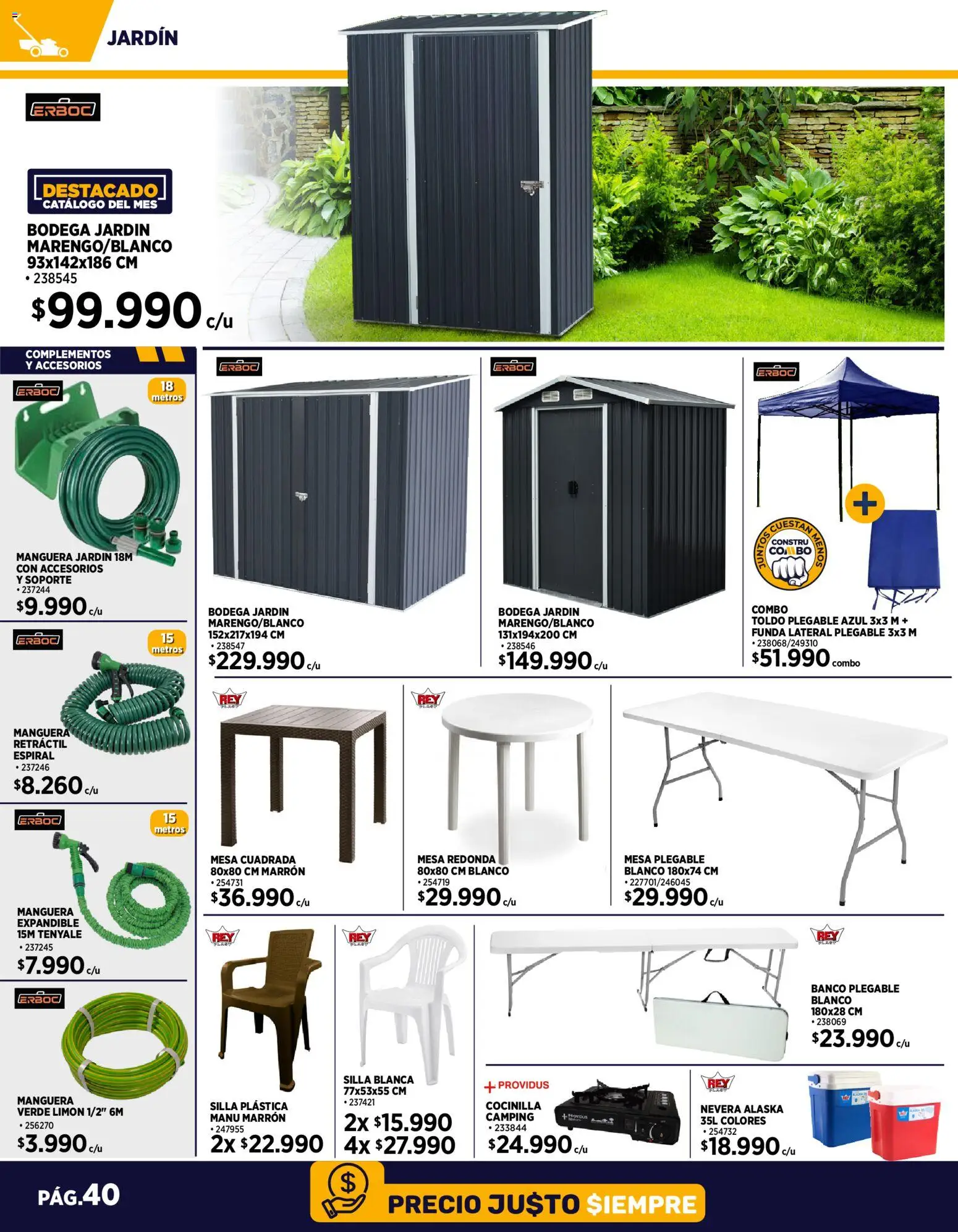 Construmart Ofertas │ válido desde el 01.12.2025 | Página: 40 | Productos: Mesa, Banco, Manguera, Toldo