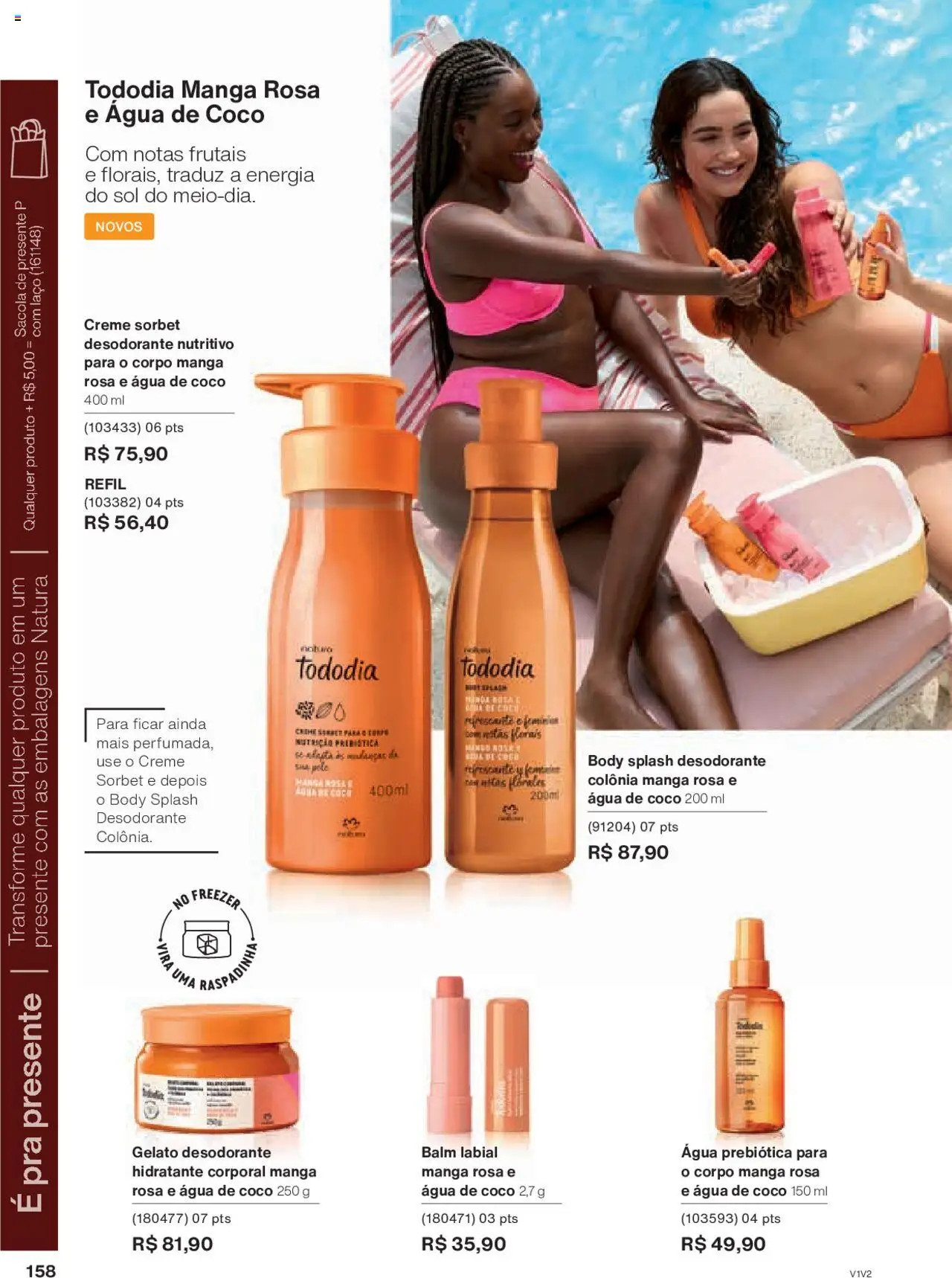 Natura Folheto - válido de 14.10.2025 | Página: 158 | Produtos: Coco, Hidratante corporal, Desodorante, Body