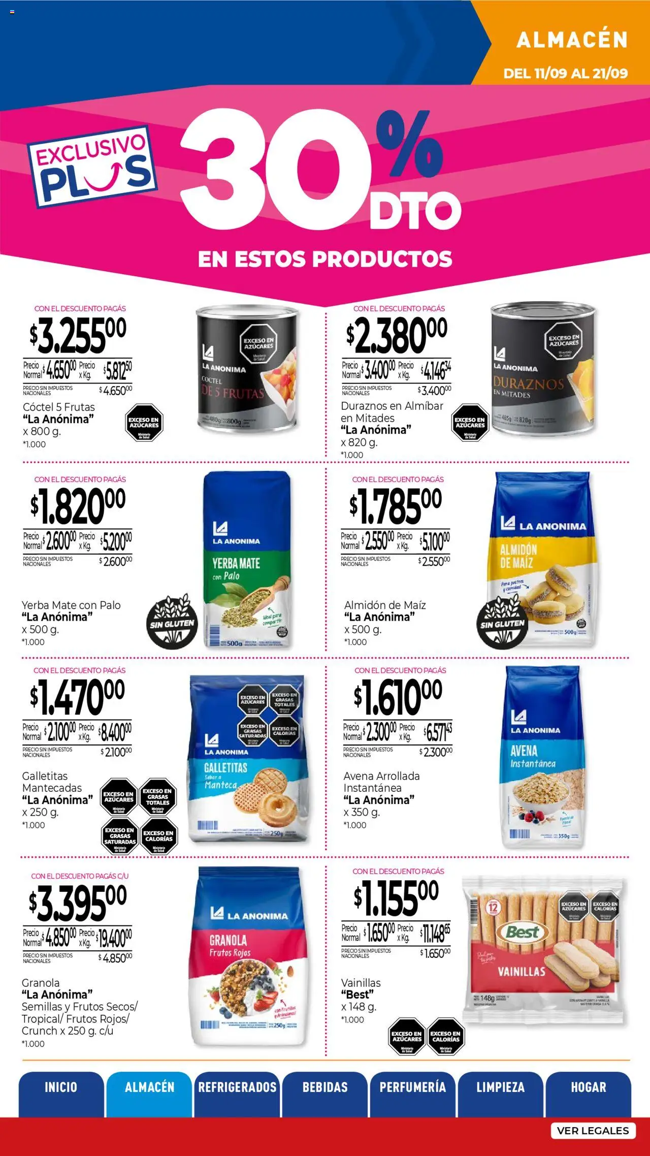 La Anonima - Insuperables - z5 │ válido desde el 11.09.2025 | Página: 9 | Productos: Galletitas, Yerba, Maiz, Manteca