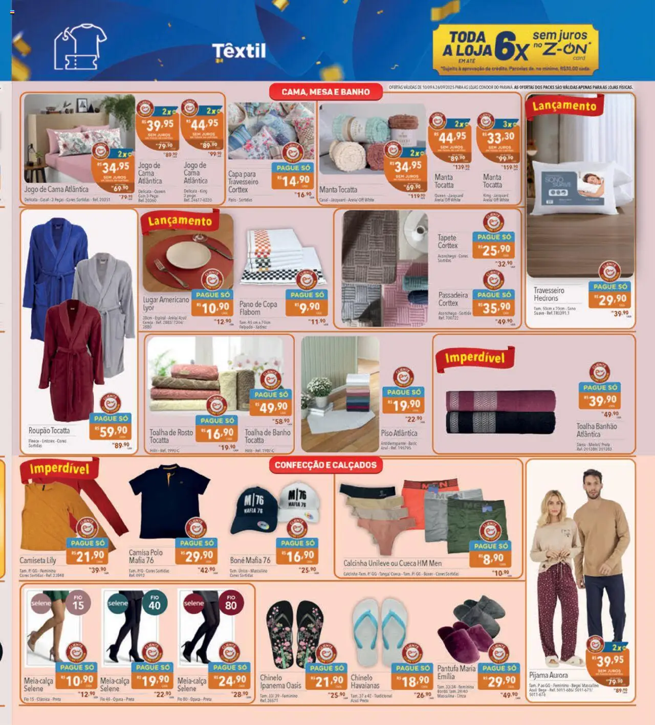 Supermercados Condor Folheto - válido de 10.09.2025 | Página: 25 | Produtos: Copa, Camisa, Roupão, Boné