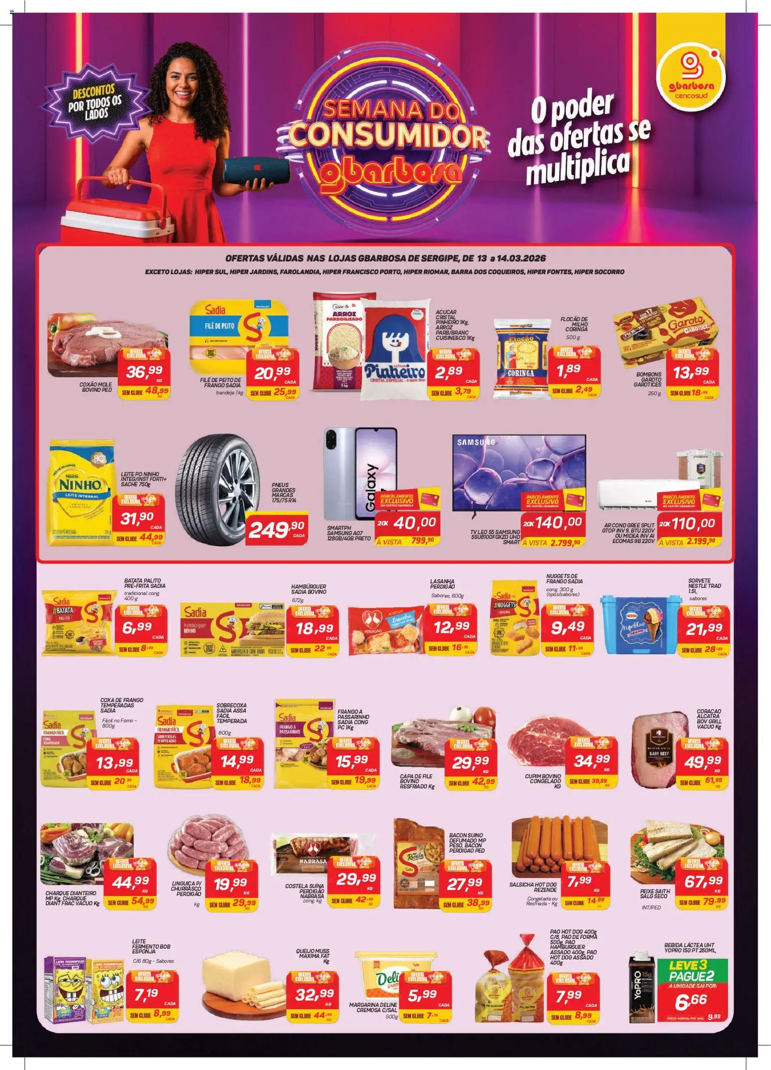 Gbarbosa Folheto - válido de 13.03.2026 | Página: 1 | Produtos: Pó, Pneus, Tv, Frango