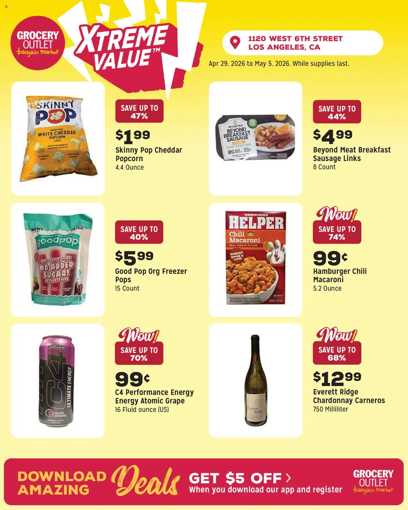 Grocery Outlet Weekly Ad - CA - valid from 29.04.2026 | Page: 7 | Products: Ridge, Sugar, Sausage, Freezer