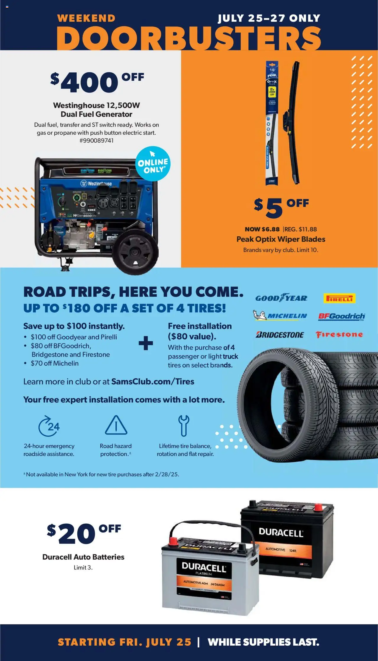 Sam's Club Instant Savings - valid from 23.07.2025 | Page: 6 | Products: Tire, Wiper, Switch