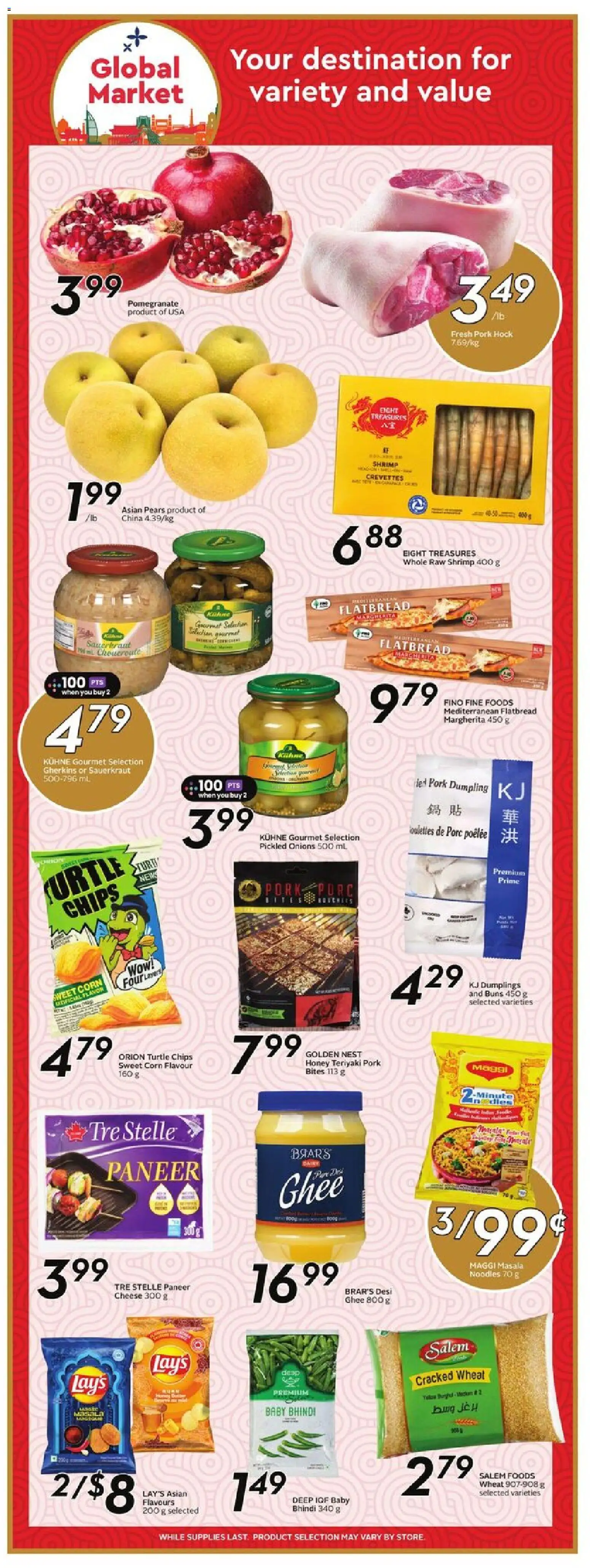 Sobeys flyer valid from 30.10.2025 | Page: 14 | Products: Noodles, Chips, Cheese, Pork