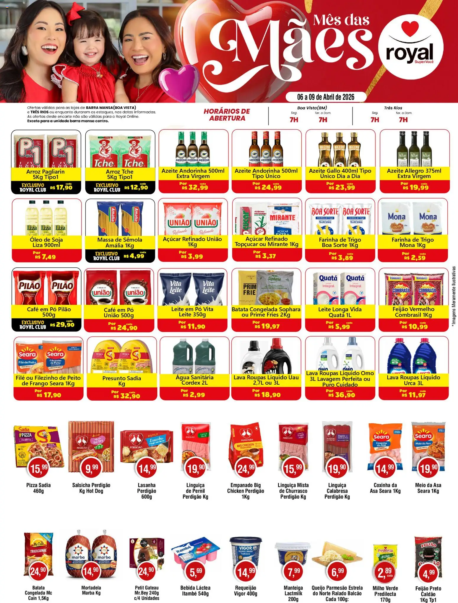 Royal Supermercados Folheto - válido de 06.04.2026 | Página: 1 | Produtos: Óleo, Pizza, Soja, Leite em pó