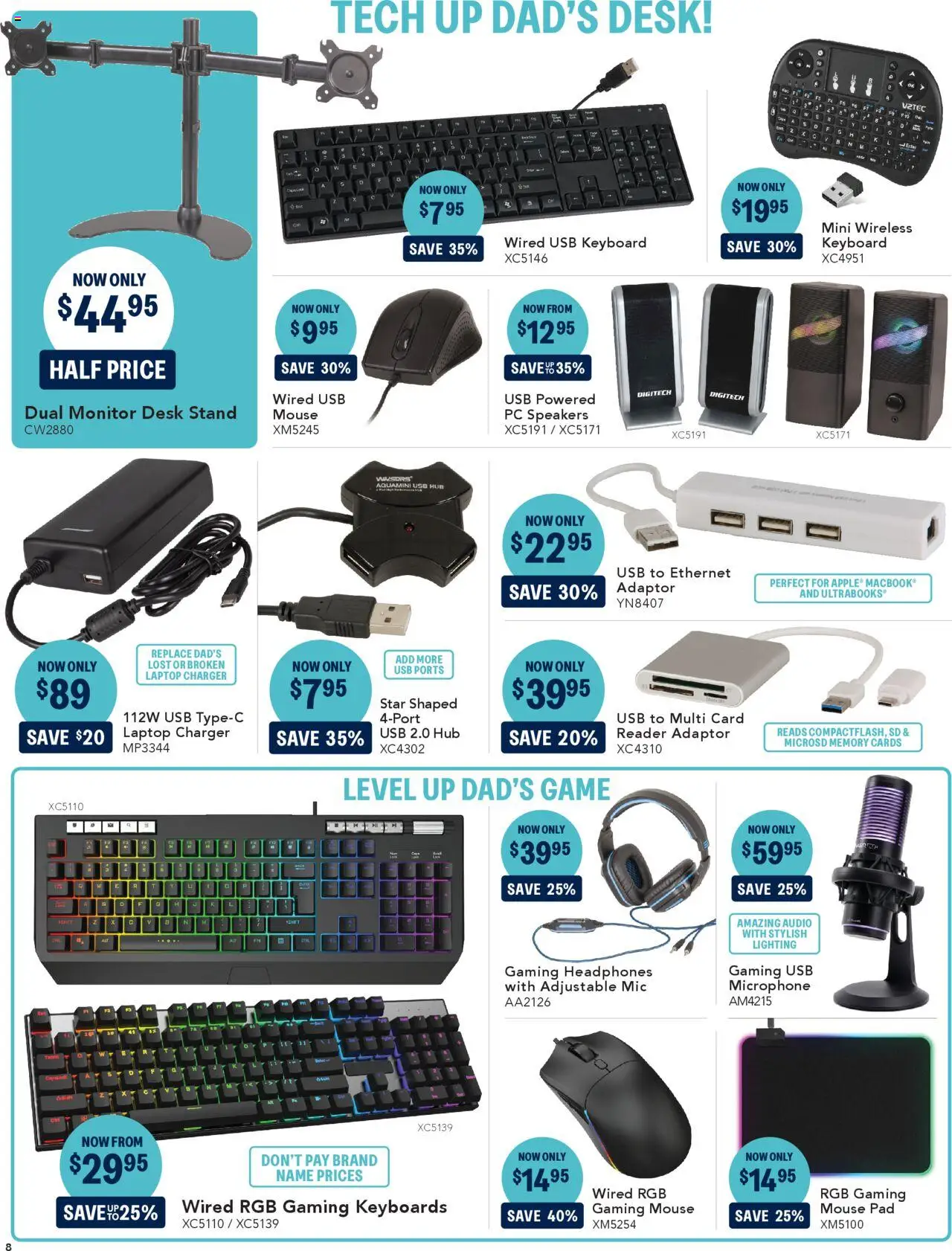 Jaycar catalogue - valid from 20.08.2025 | Page: 8 | Products: Monitor, Audio, Microphone, Usb