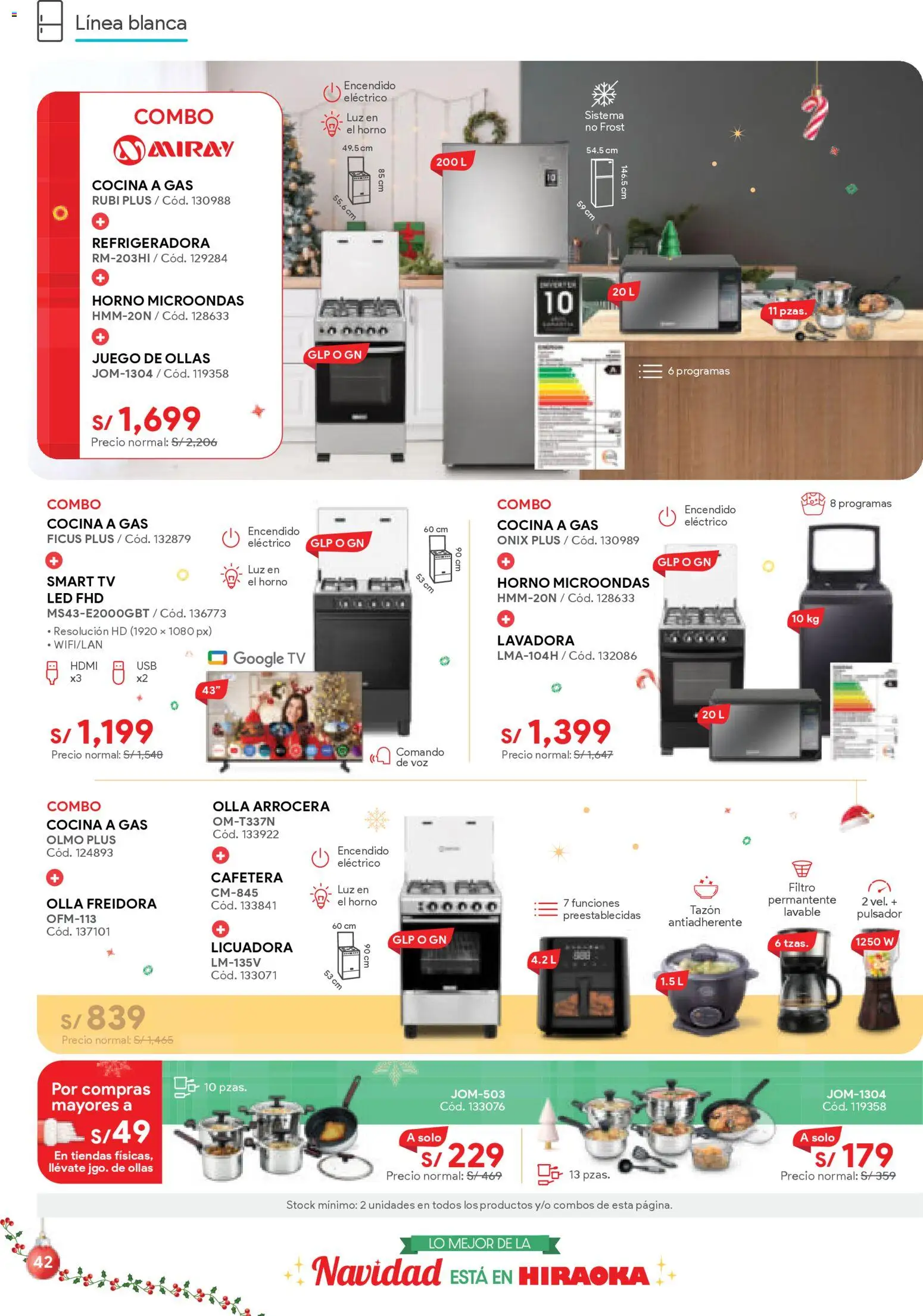 Catálogo Hiraoka válido desde 06.12.2025 | Página: 42 | Productos: Horno, El horno, Horno microondas, Licuadora