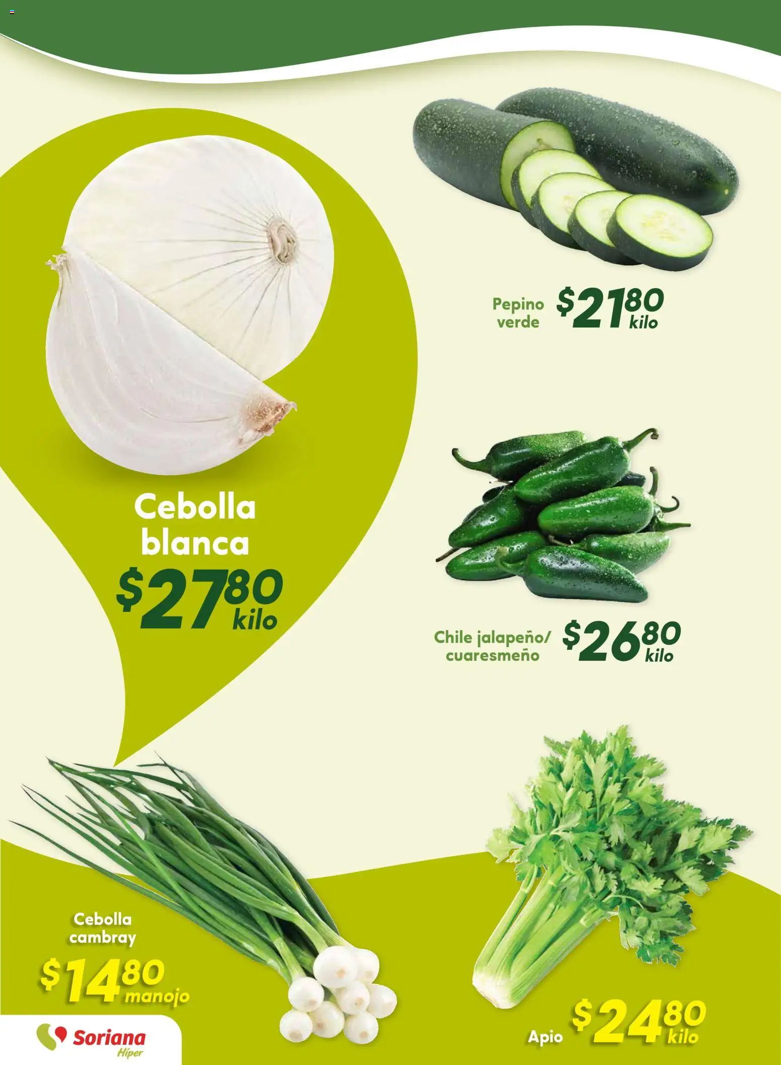 Nuevas ofertas de Soriana válidas en toda la República Mexicana desde el 21.11.2025. ¡Encuentra las mejores ofertas en Soriana - Fin de Semana Híper: BCS, Son y Sin! | Página: 4 | Productos: Cebolla, Apio