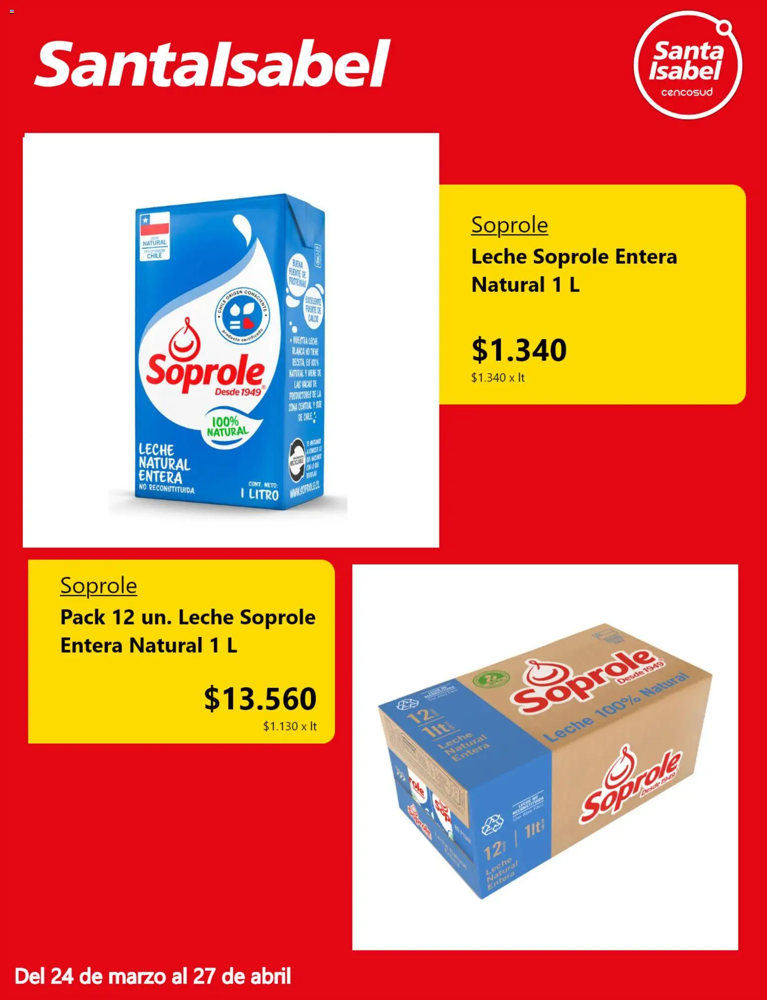 Santa Isabel ofertas  │ válido desde el 24.03.2026 | Página: 2 | Productos: Leche, Fuente