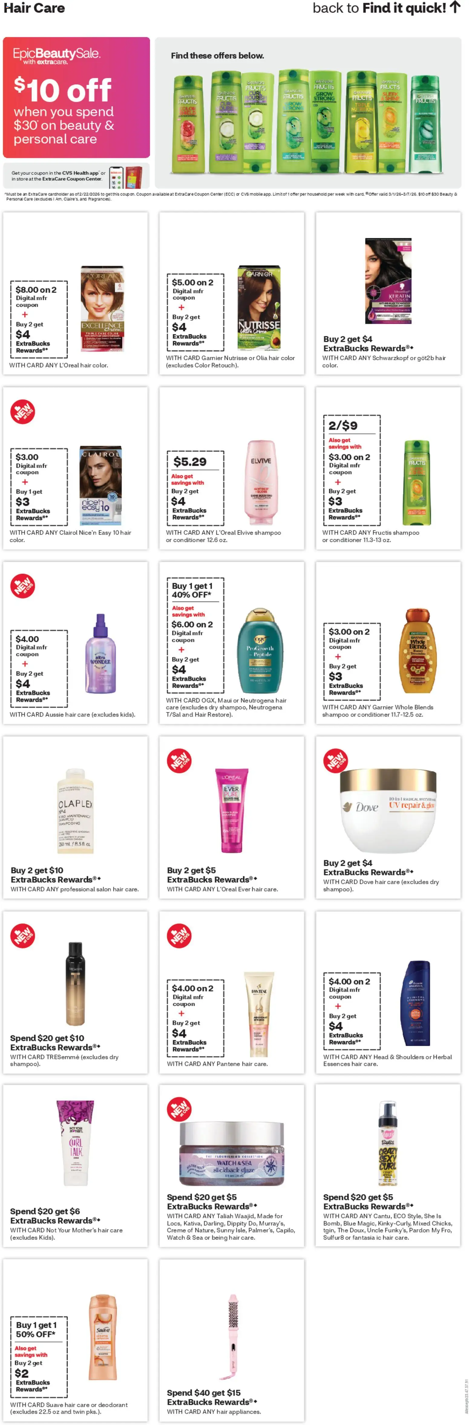 CVS Pharmacy Weekly Ad - NY - valid from 01.03.2026 | Page: 13 | Products: Shampoo, Conditioner, Deodorant, Watch
