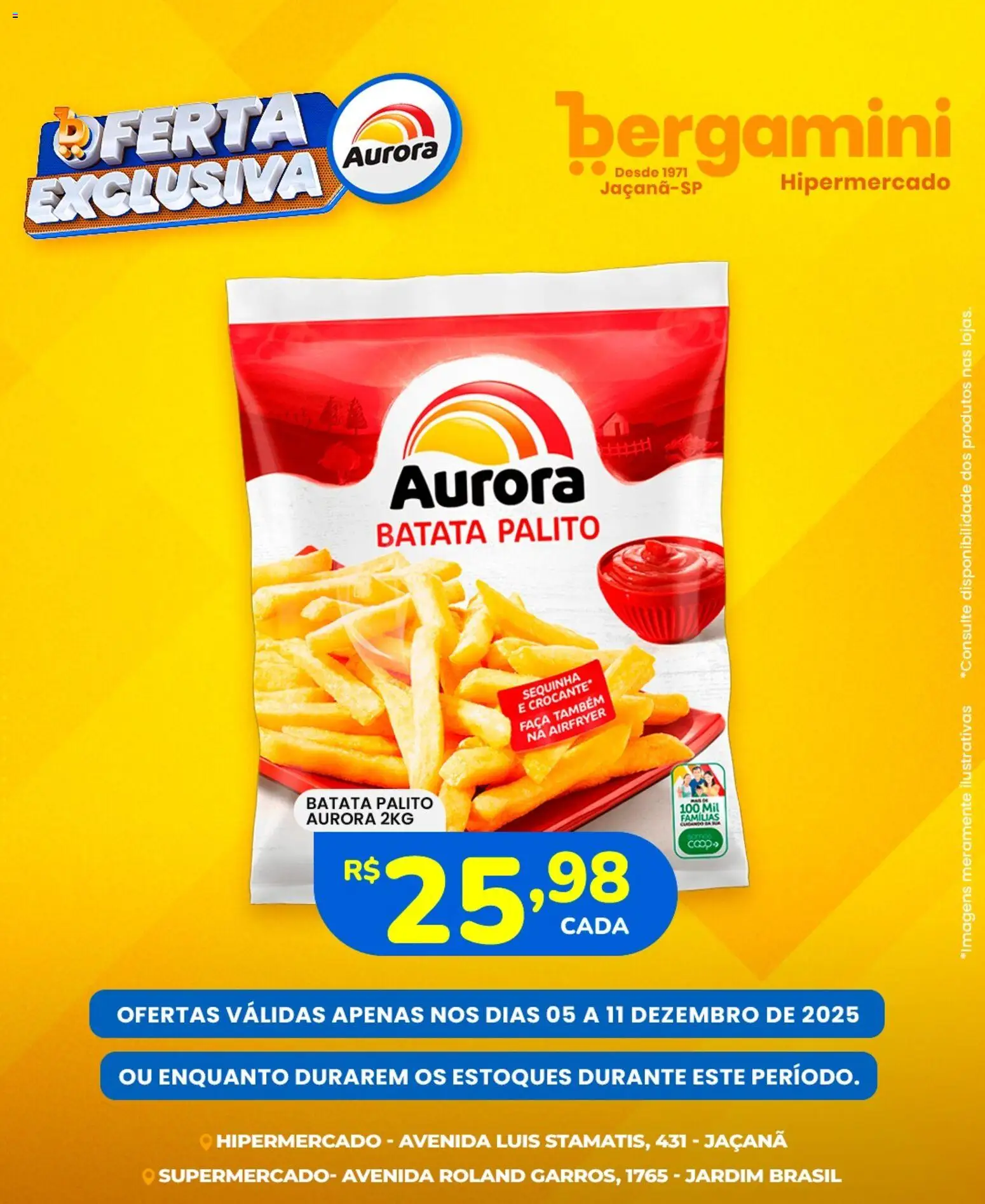 Supermercado Bergamini Folheto - válido de 05.12.2025 | Página: 3 | Produtos: Faca, Batata