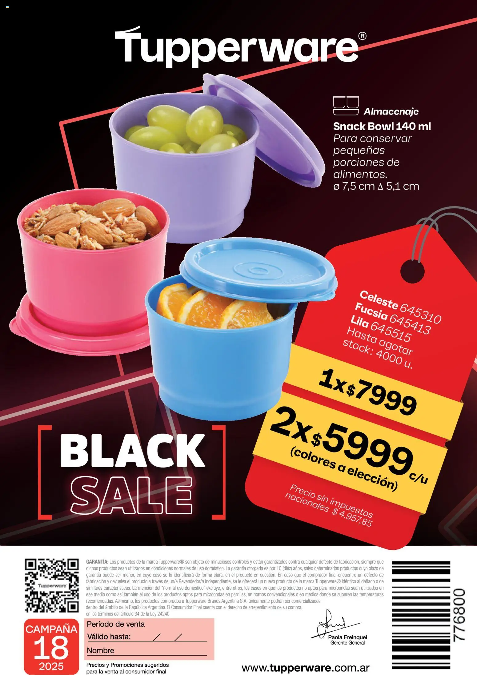 Tupperware Black Friday │ válido desde el 27.11.2025 | Página: 125 | Productos: Bowl, Campana, Microondas, General