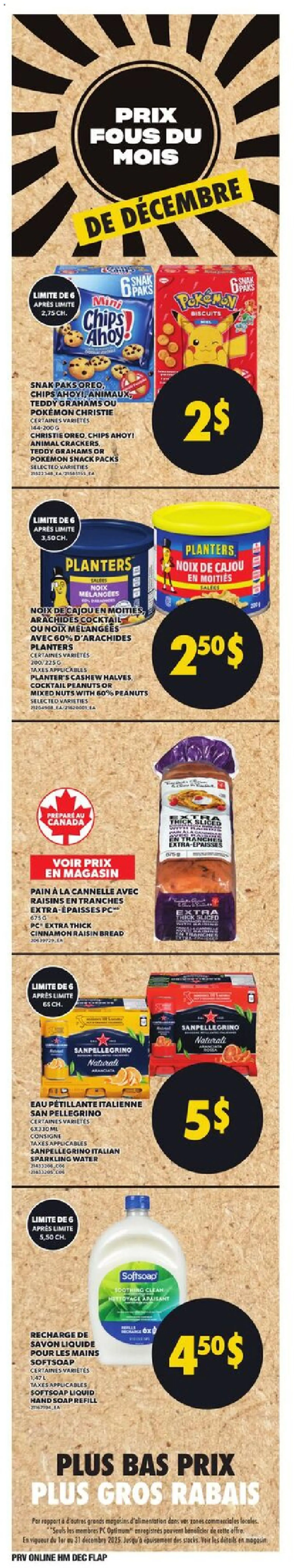 Provigo flyer valid from 25.12.2025 | Page: 7 | Products: Chips, Nuts, PC, Bread
