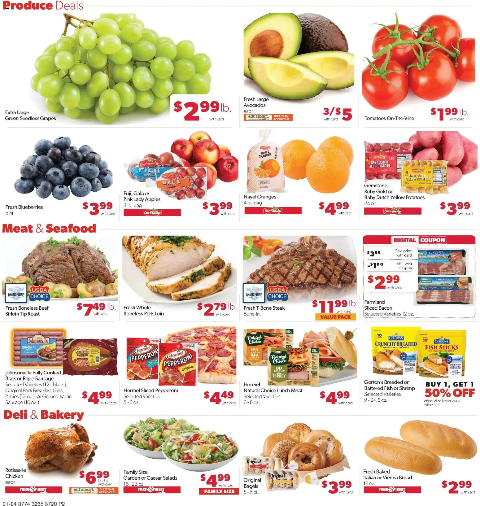 Family Fare Weekly Ad - NE - valid from 04.01.2026 | Page: 2 | Products: Tomatoes, Fish, Beef, Sausage