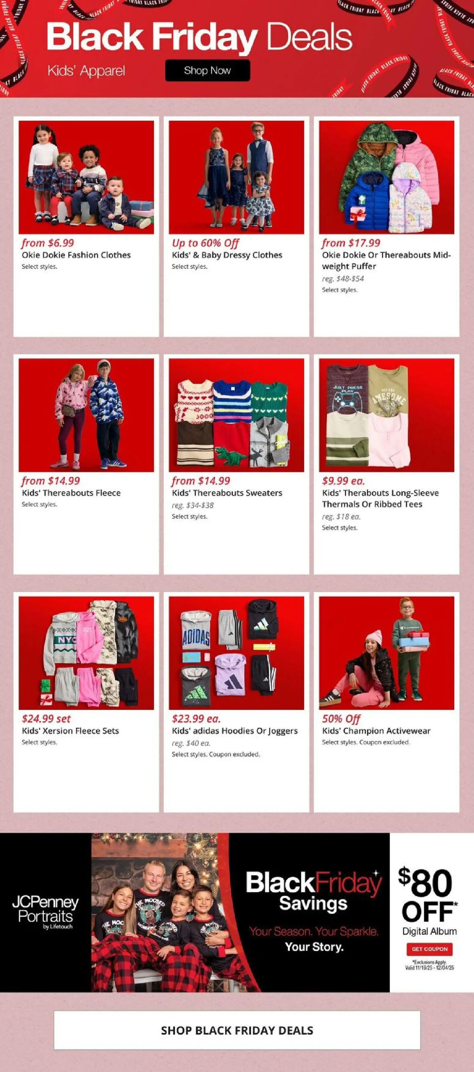 JCPenney Black Friday Kid´s Deals - valid from 07.11.2025 | Page: 2 | Products: Clothes, Weight