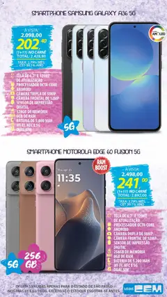 Lojas Cem - Ofertas atuais - Pré-Visualização do folheto da loja Lojas Cem, válido de 01.10.2025 | Página: 9 | Produtos: Memória ram, Processador, Smartphone, Câmera