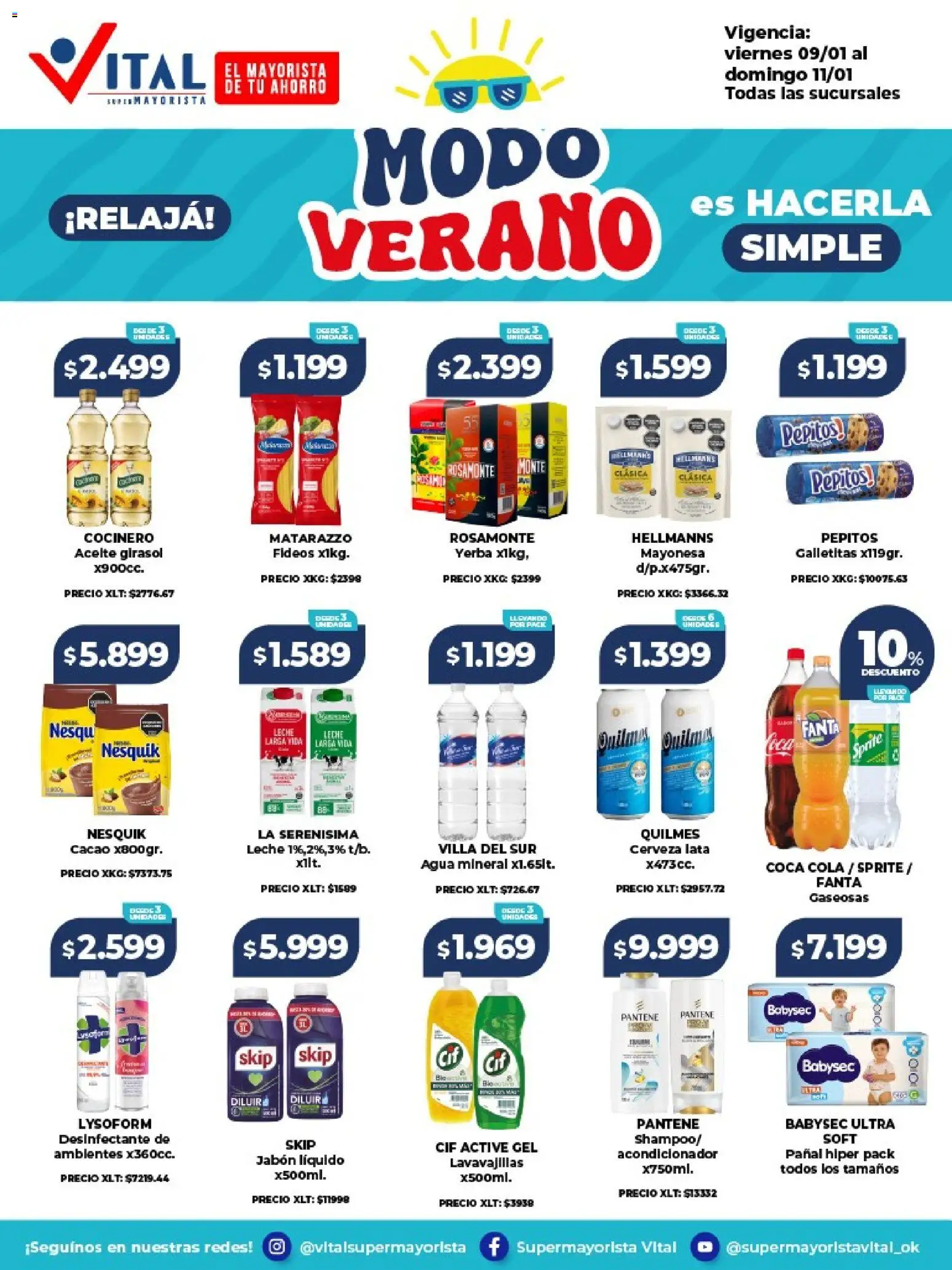 Vital - Ofertas fin │ válido desde el 09.01.2026 | Página: 1 | Productos: Jabón líquido, Acondicionador, Jabón, Cerveza