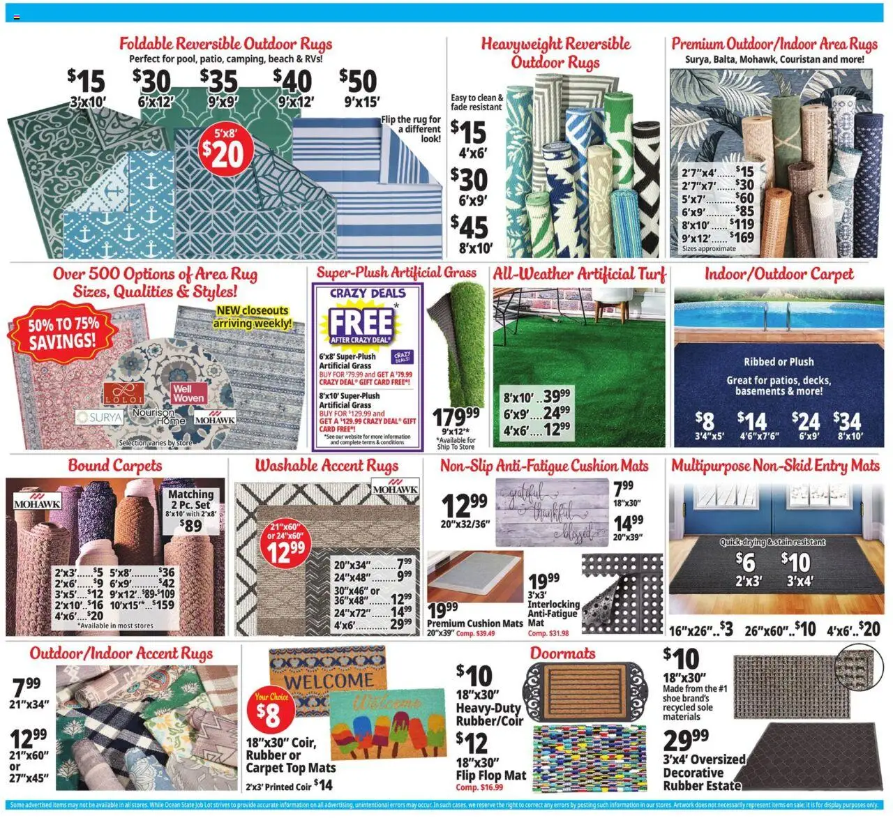 Ocean State Job Lot Weekly Ad - valid from 31.07.2025 | Page: 12 | Products: Carpet, Cushion