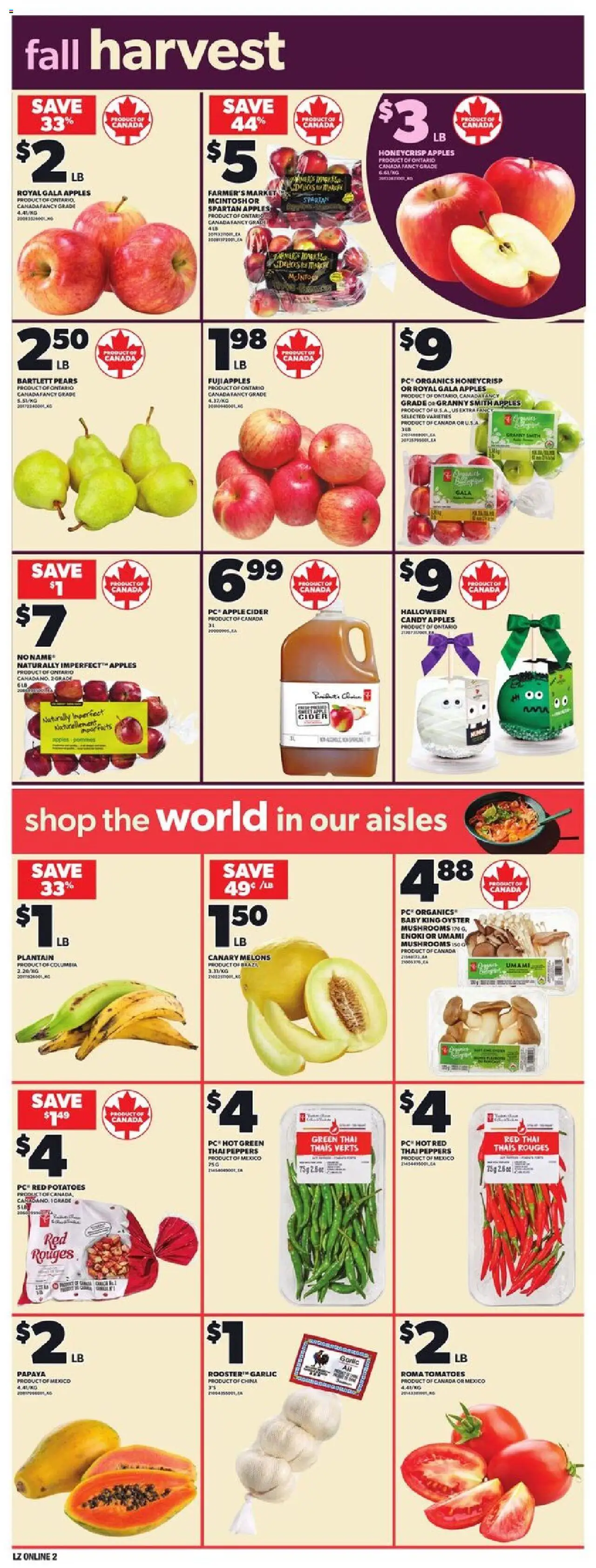Loblaws flyer valid from 16.10.2025 | Page: 11 | Products: PC, Potatoes, Apples, Tomatoes