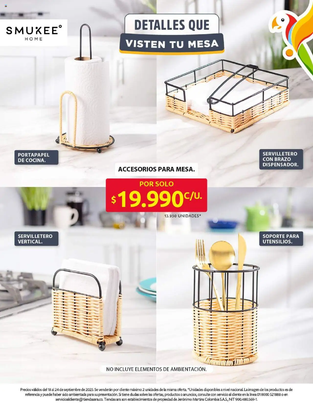 Ara revista - valida desde el 18.09.2025 | Página: 9 | Productos: Servilletero, Sobre, Mesa