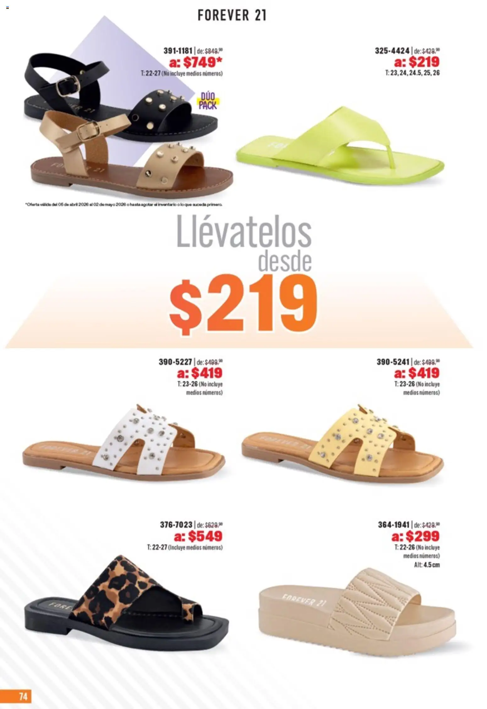 Nuevas ofertas de Andrea válidas en toda la República Mexicana desde el 05.04.2026. ¡Encuentra las mejores ofertas en Andrea catálogo Outlet! | Página: 74