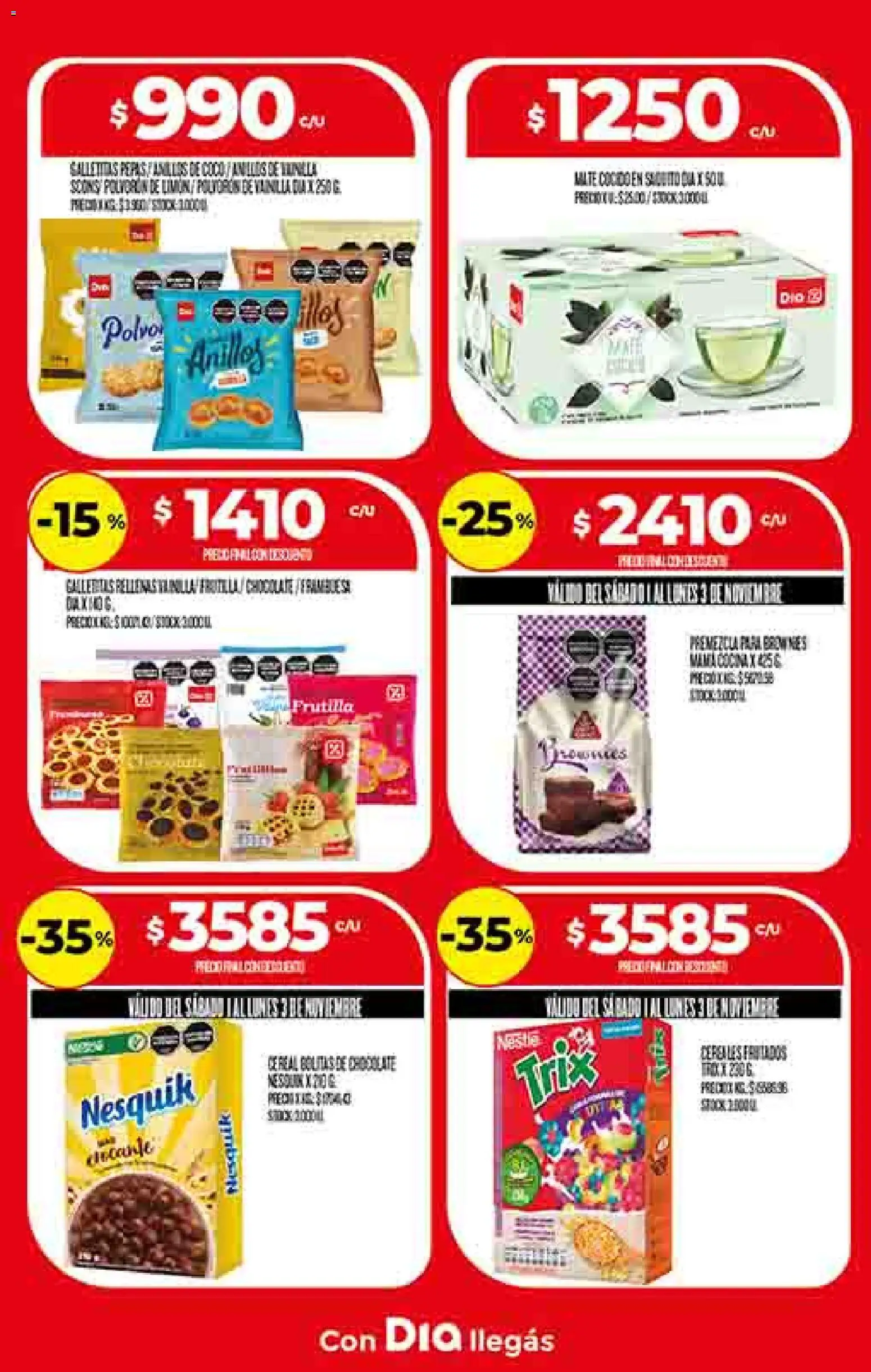Supermercado DIA Ofertas │ válido desde el 29.10.2025 | Página: 15 | Productos: Mate, Frutilla, Chocolate, Cereales