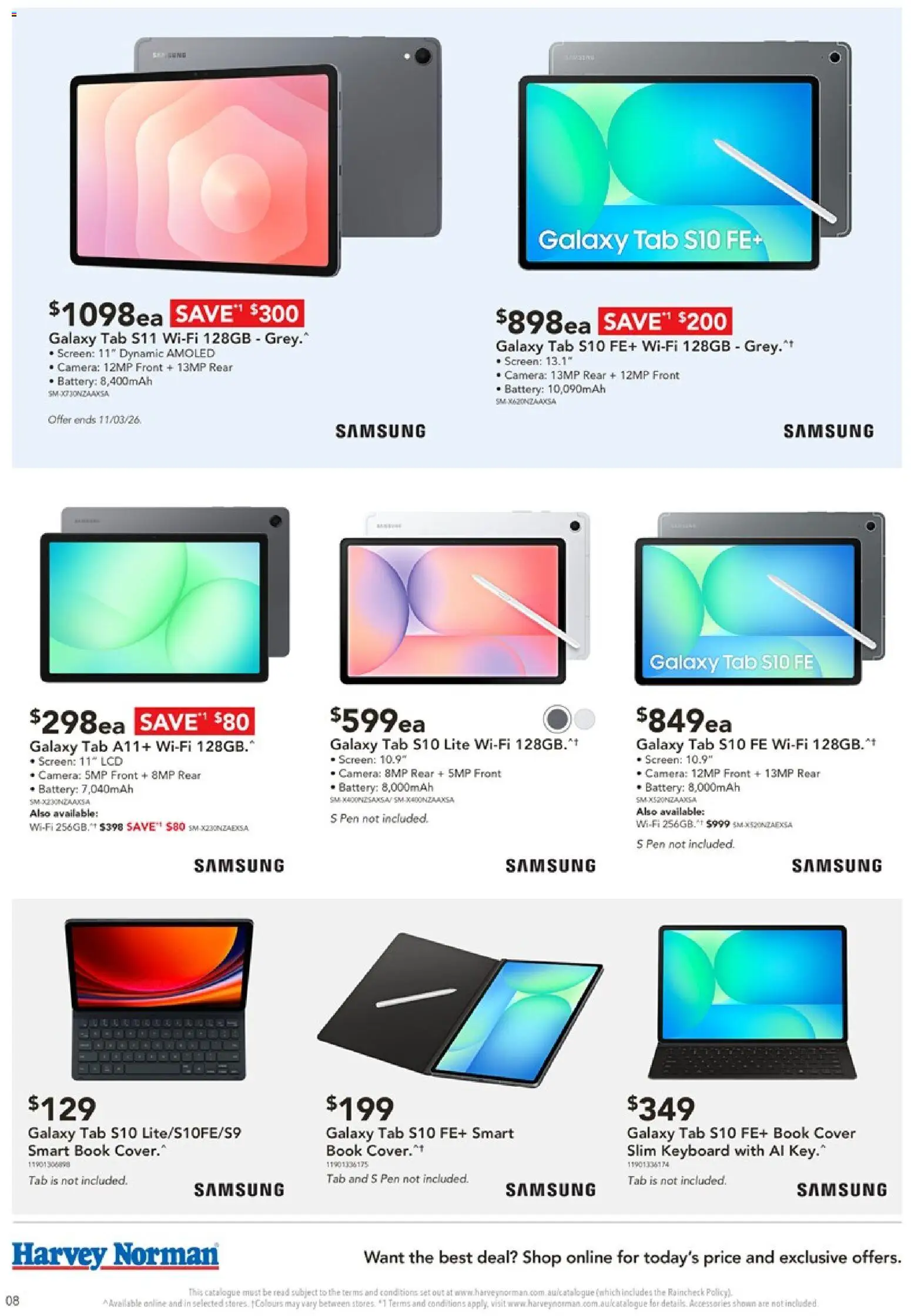 Harvey Norman catalogue - valid from 06.03.2026 | Page: 8 | Products: Battery, Keyboard, Camera, Screen