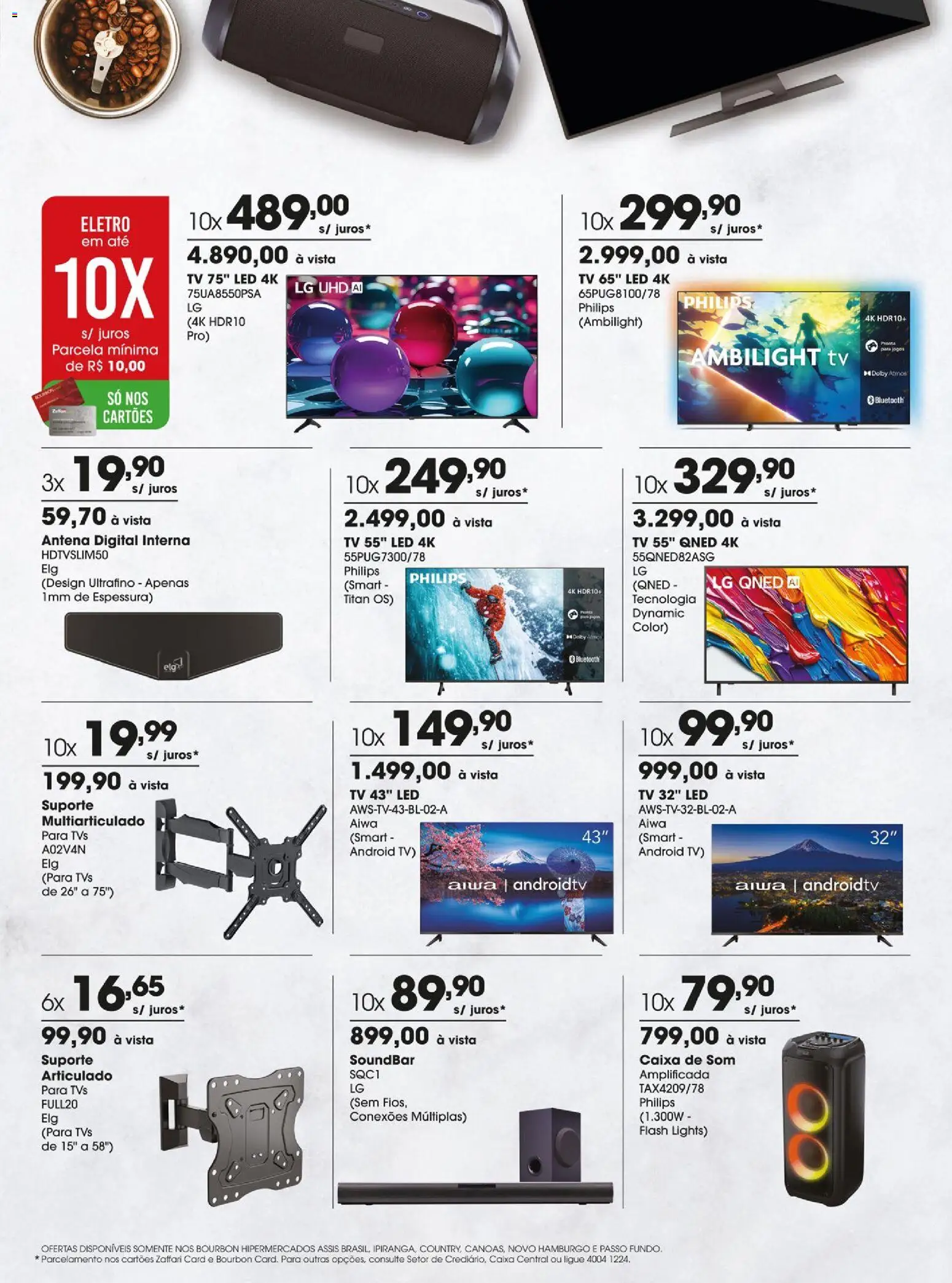 Zaffari Folheto - válido de 02.04.2026 | Página: 9 | Produtos: Caixa de som, Antena, Caixa, Bourbon