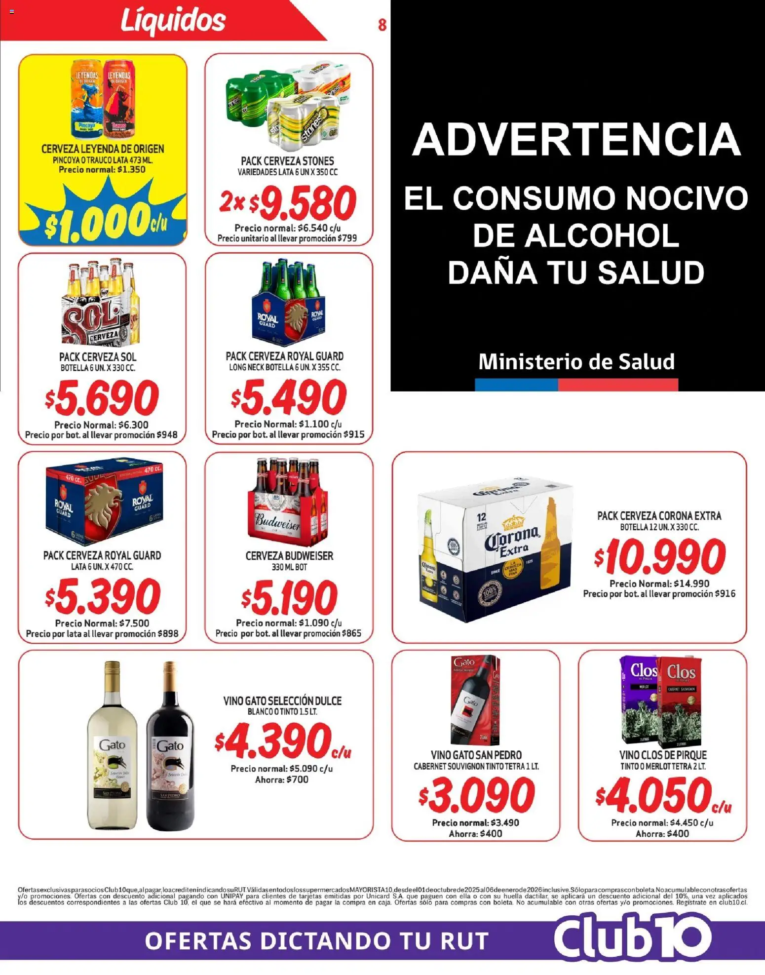 Mayorista 10 Ofertas │ válido desde el 27.10.2025 | Página: 9 | Productos: Botella, Vino, Cerveza