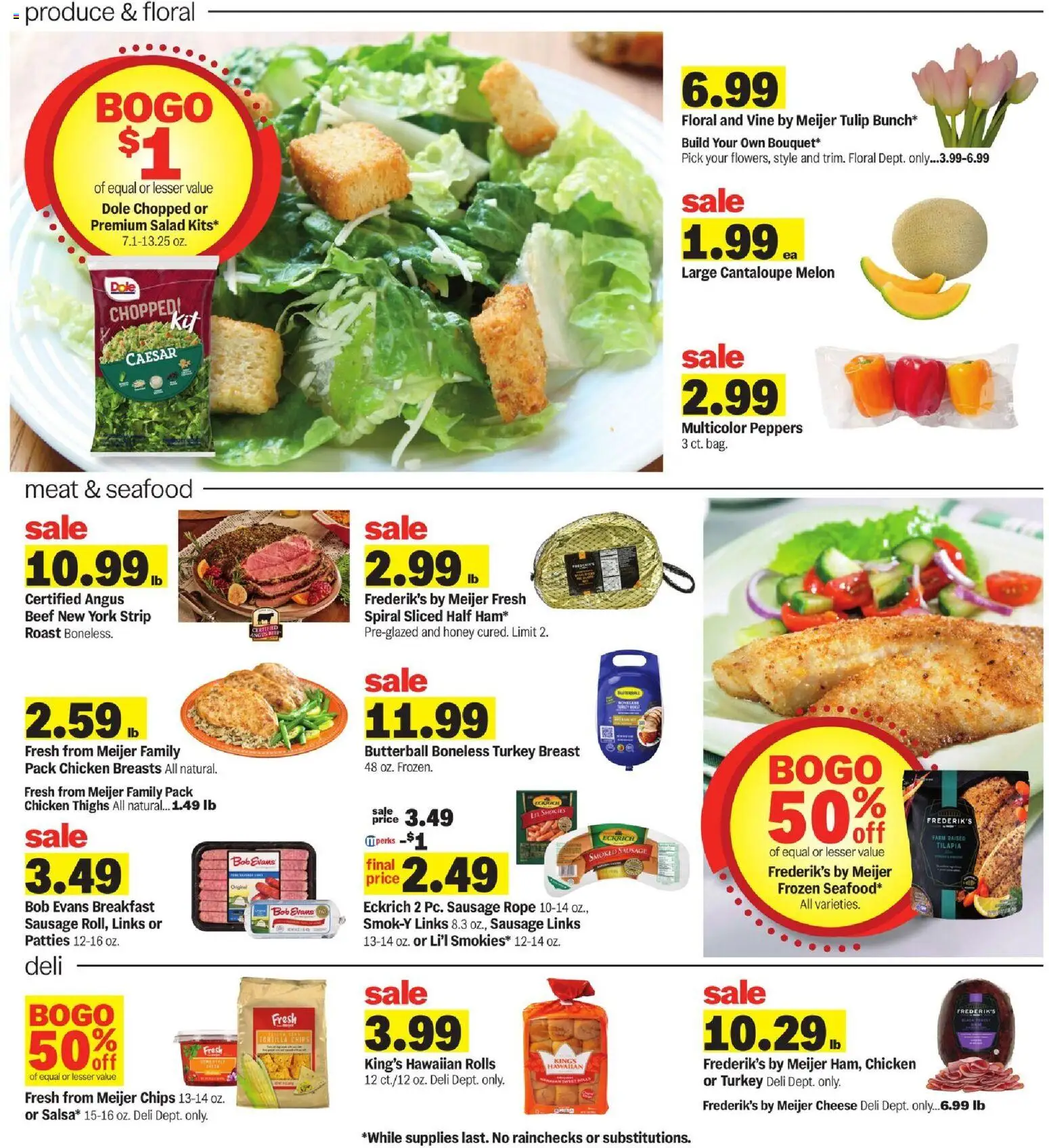 Meijer Weekly Ad - MI - valid from 01.04.2026 | Page: 2 | Products: Cheese, Beef, Chips, Seafood