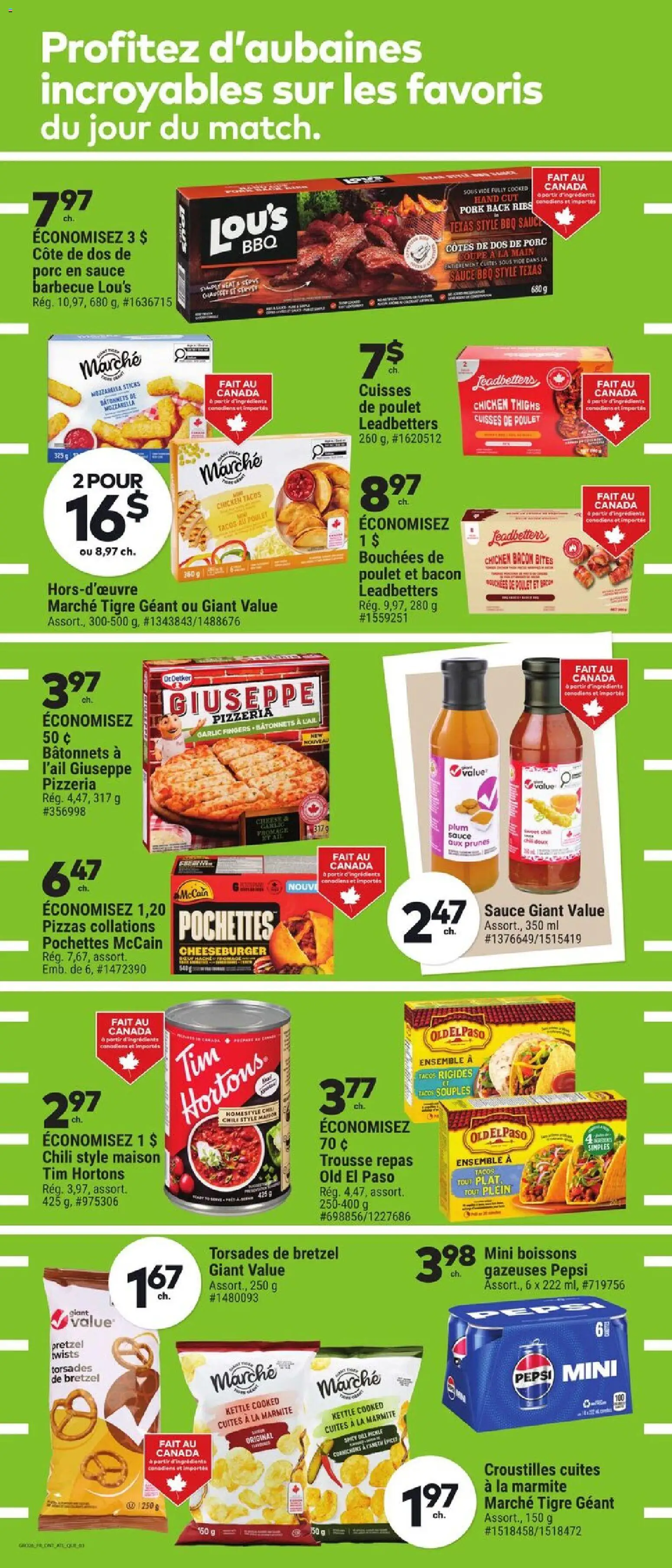 Giant Tiger flyer valid from 28.01.2026 | Page: 3 | Products: Kettle, Pizza, Chicken, Pork