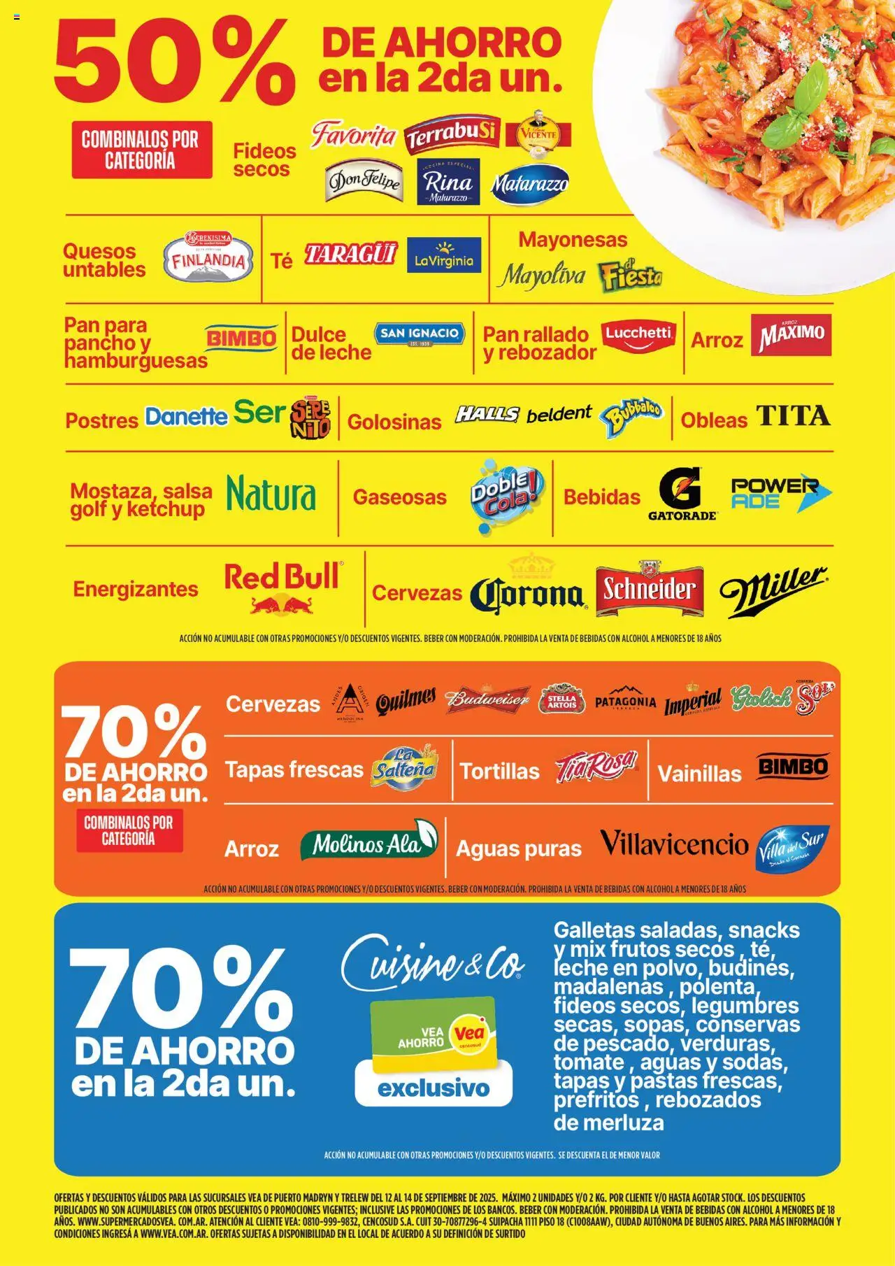 Vea - Oferta fin de semana | Chubut │ válido desde el 12.09.2025 | Página: 4 | Productos: Arroz, Té, Golosinas, Pan rallado