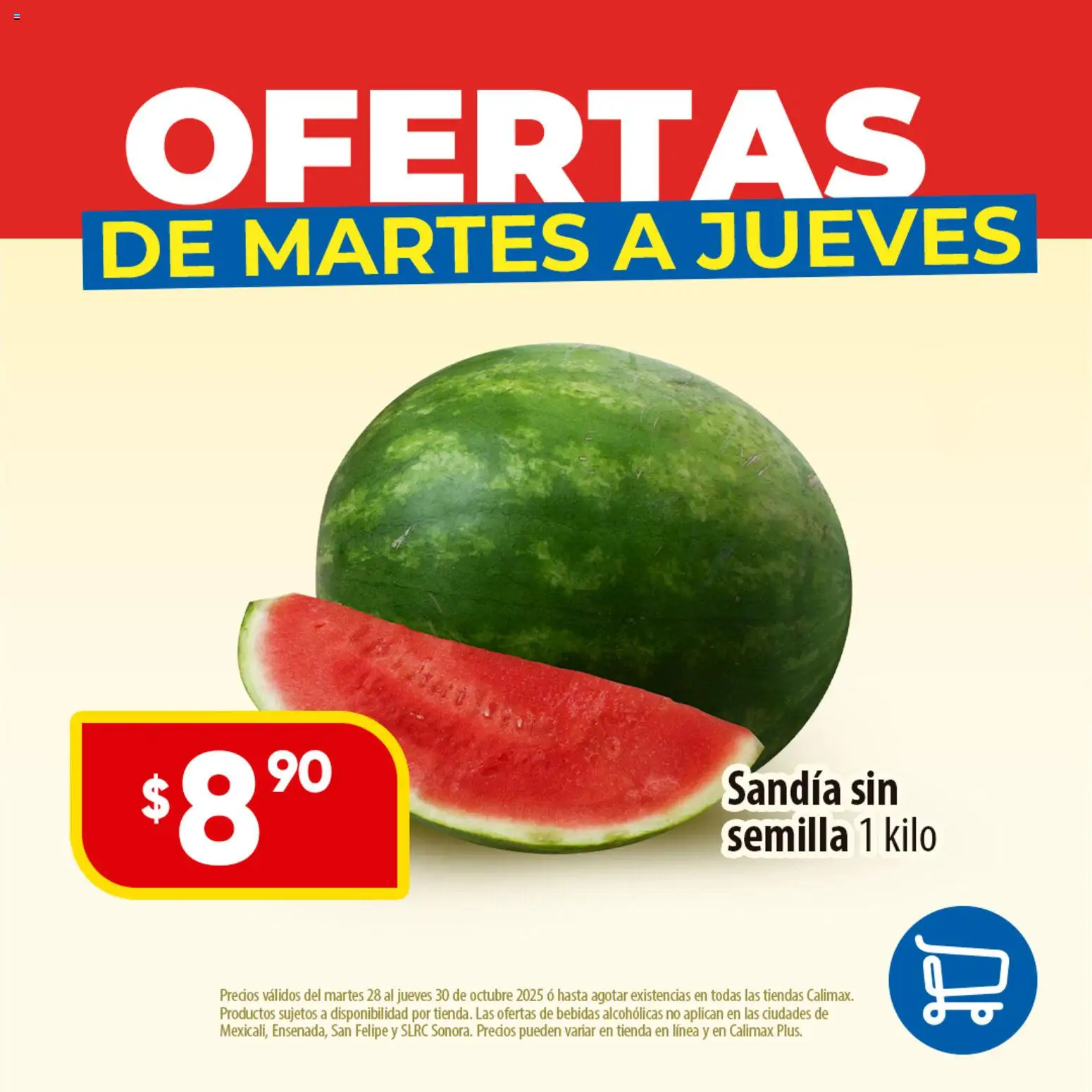 Nuevas ofertas de Calimax válidas en toda la República Mexicana desde el 28.10.2025. ¡Encuentra las mejores ofertas en Calimax folleto Ofertas! | Página: 2 | Productos: Sandía