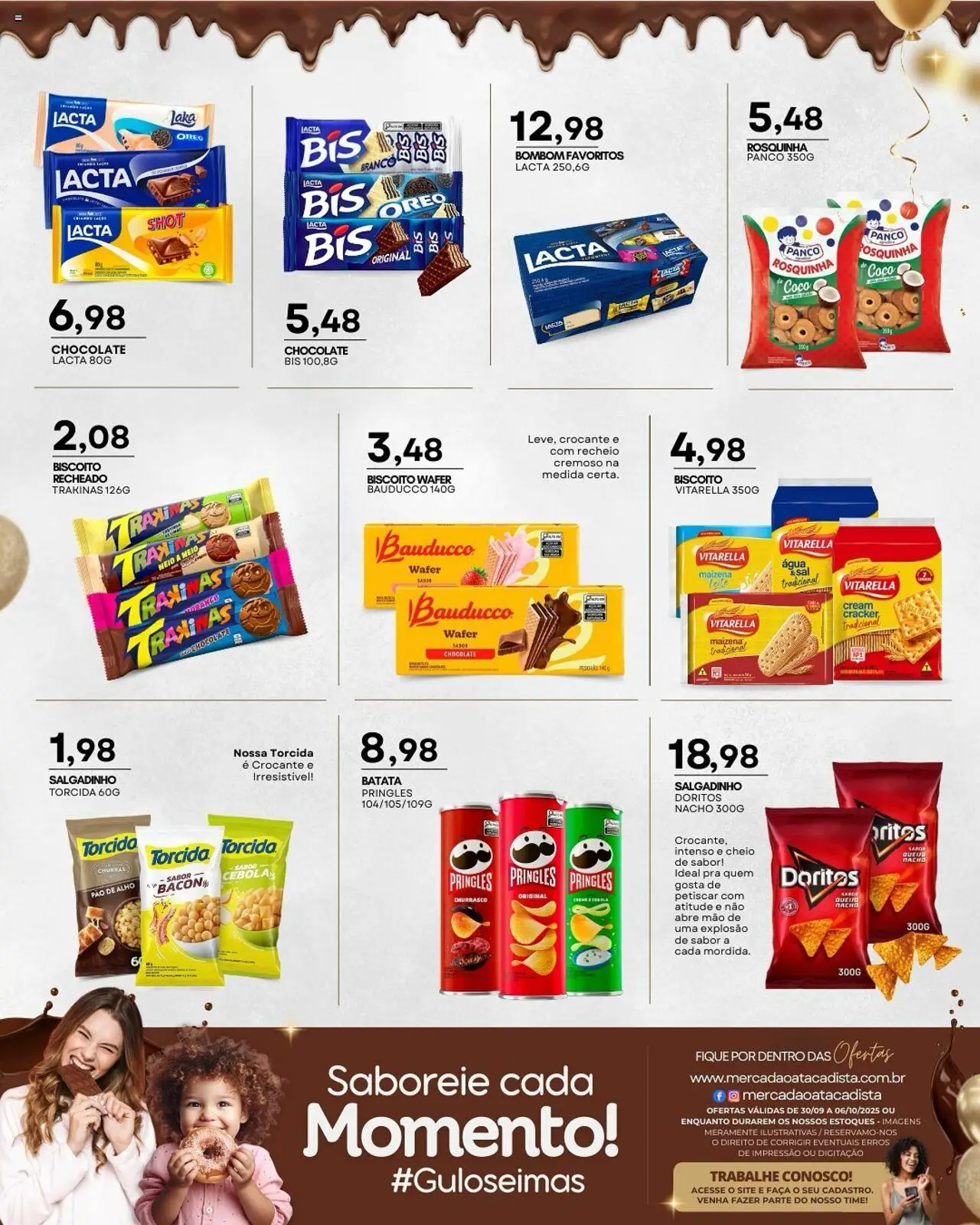Mercadão Atacadista Folheto - válido de 30.09.2025 | Página: 9 | Produtos: Cebola, Pao de alho, Pão, Rosquinha
