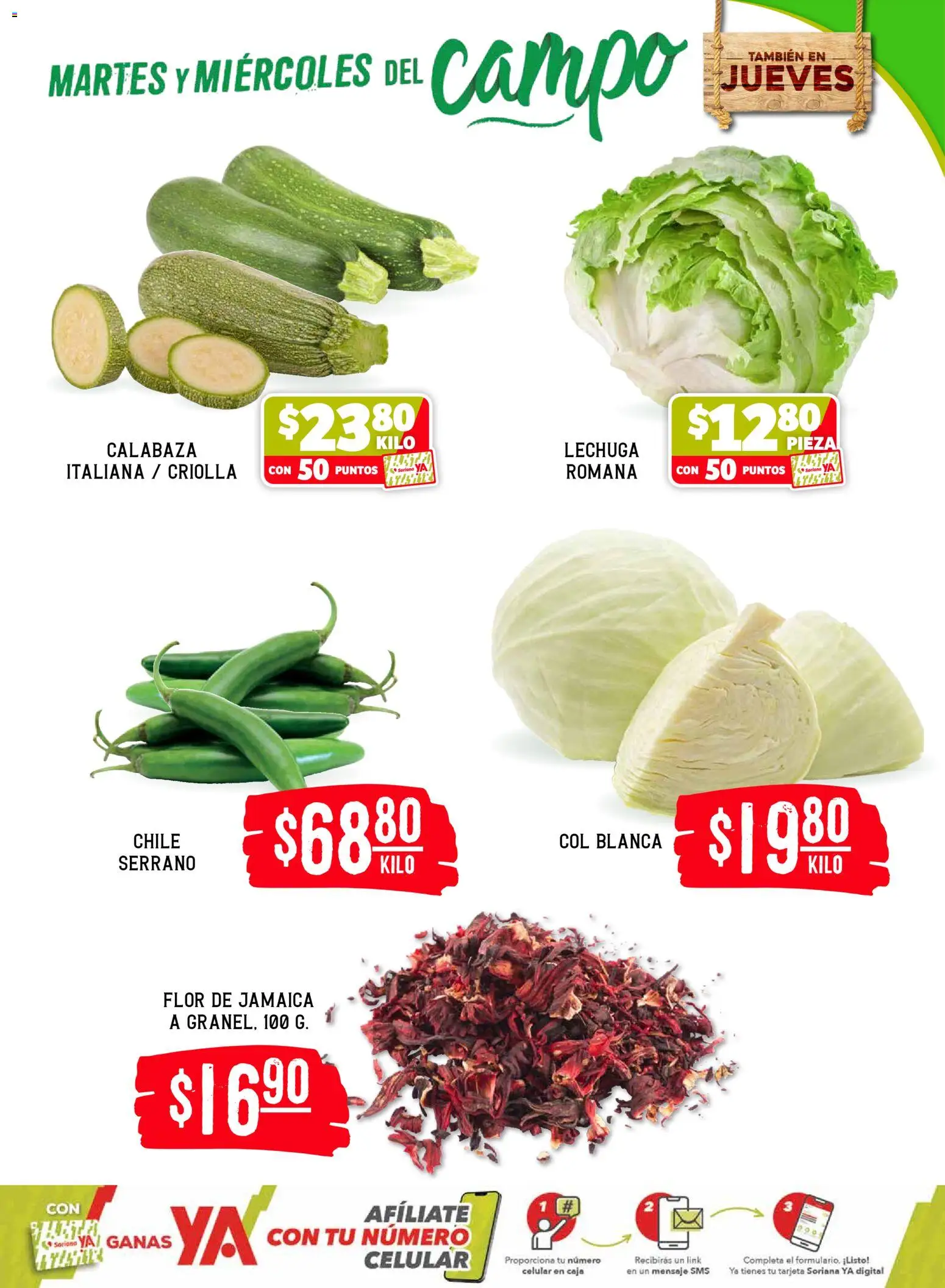 Nuevas ofertas de Soriana válidas en toda la República Mexicana desde el 14.04.2026. ¡Encuentra las mejores ofertas en Soriana Martes y Miércoles del Campo Híper: Tijuana, Mexicali, Ensenada, San Luis Río Colorado y Tecate! | Página: 3 | Productos: Col, Lechuga, Moño, Caja