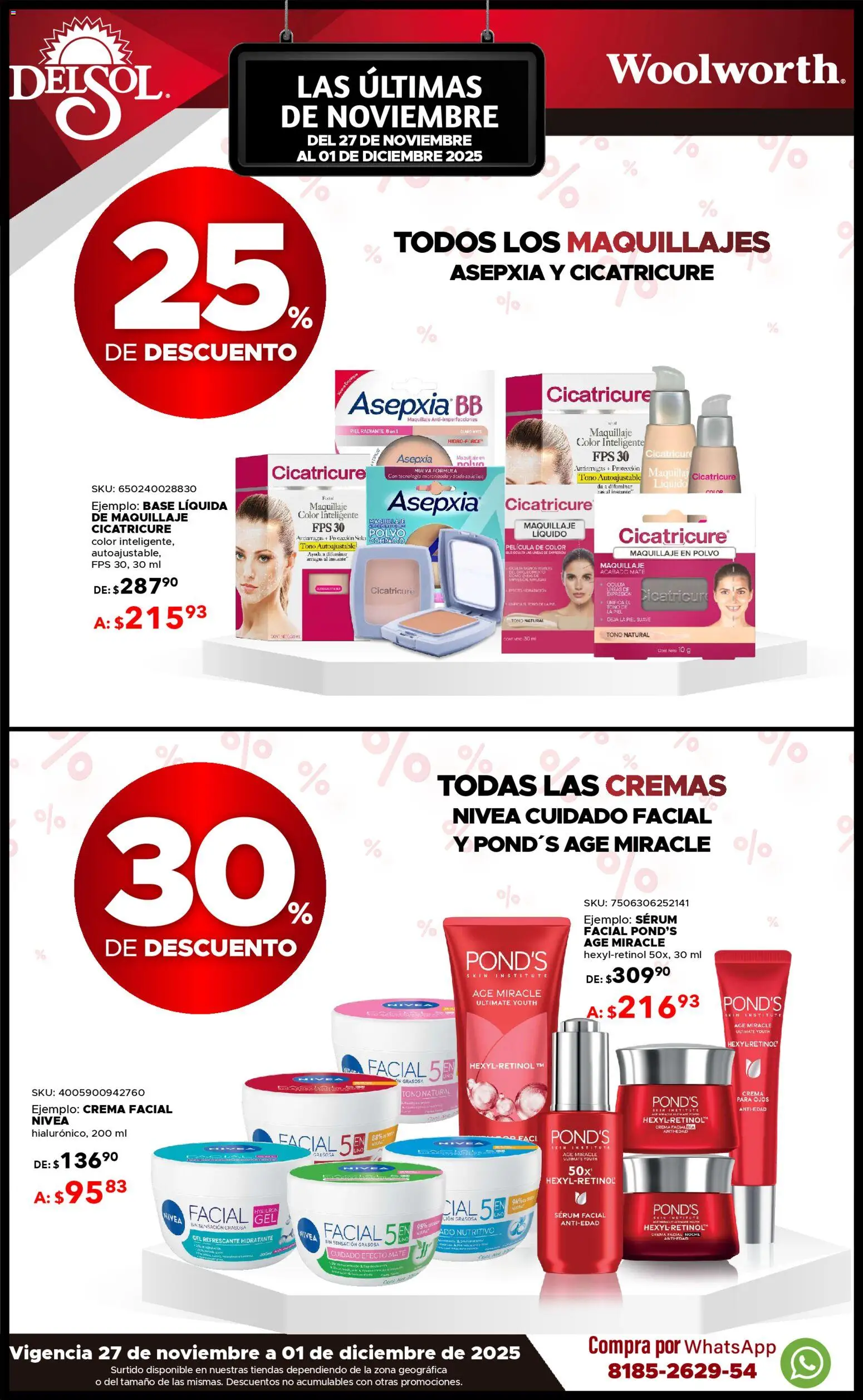 Nuevas ofertas de Del Sol y Woolworth válidas en toda la República Mexicana desde el 27.11.2025. ¡Encuentra las mejores ofertas en Del Sol y Woolworth Buen Fin ! | Página: 11
