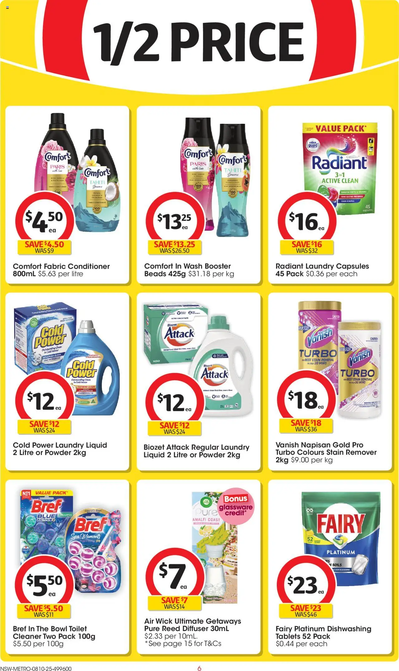 Coles catalogue - valid from 08.10.2025 | Page: 6 | Products: Powder, Cleaner, Water, Laundry