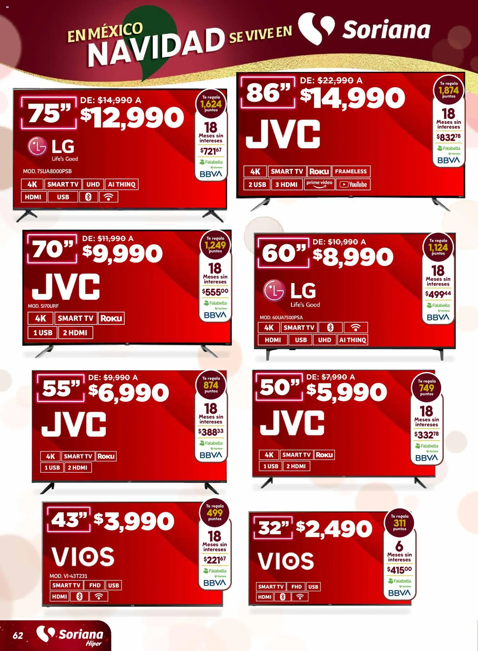 Nuevas ofertas de Soriana válidas en toda la República Mexicana desde el 27.11.2025. ¡Encuentra las mejores ofertas en Soriana - Preciazazaso Híper: Edo Mex, Gro, Hgo, Mor, Pue, Qto, Tlax, Ver! | Página: 61 | Productos: Usb, Té, Video