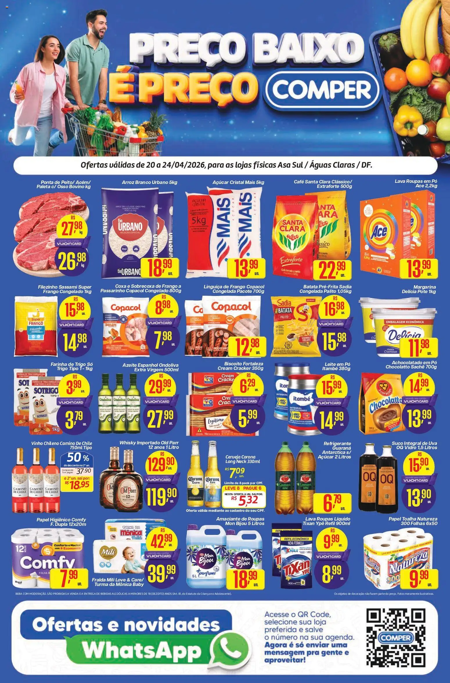 Comper Folheto - válido de 20.04.2026 | Página: 1 | Produtos: Papel toalha, Suco, Arroz, Cream cracker