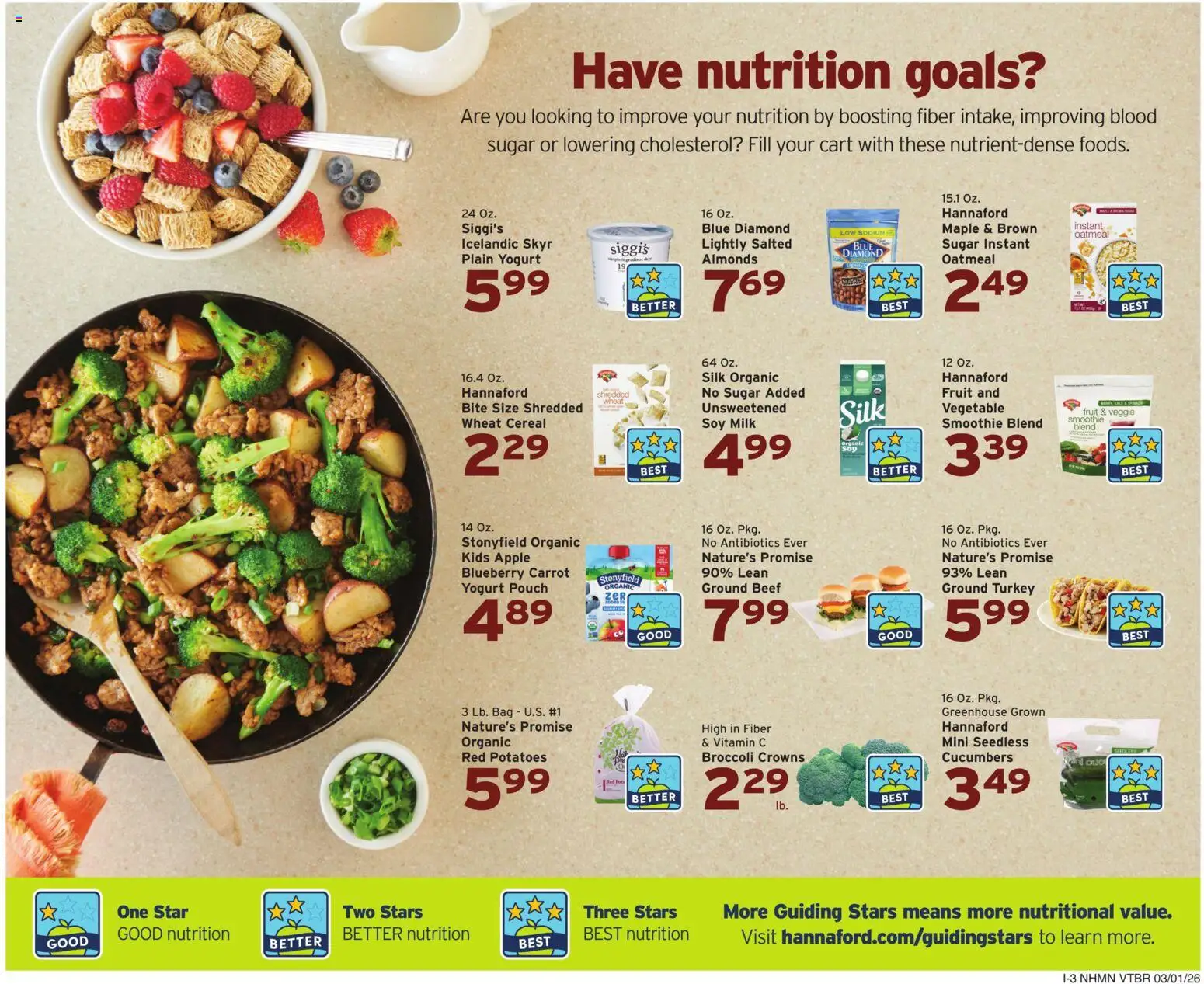 Hannaford Weekly Ad - valid from 01.03.2026 | Page: 11 | Products: Milk, Carrot, Cucumbers, Sugar