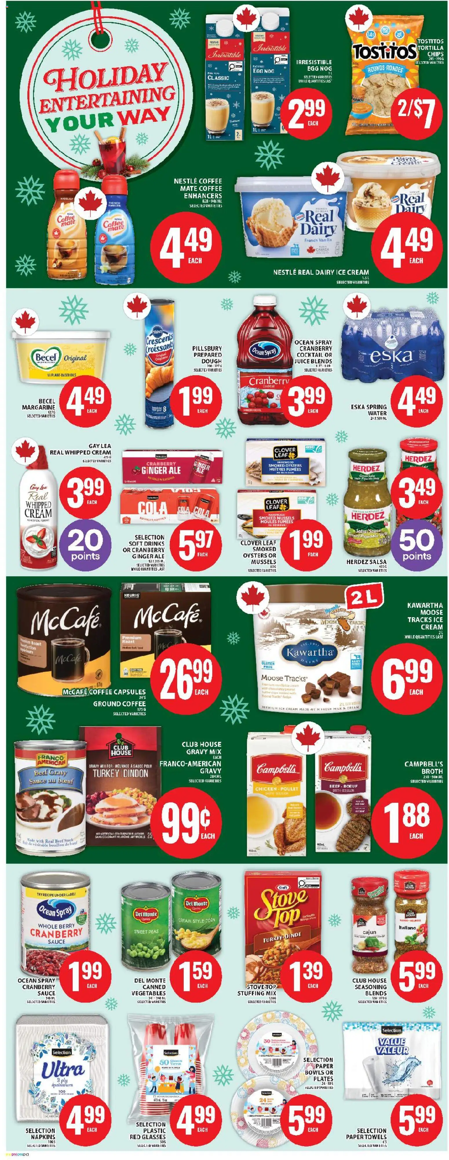 Food Basics flyer valid from 11.12.2025 | Page: 15 | Products: Beef, Ice cream, Stove, Juice