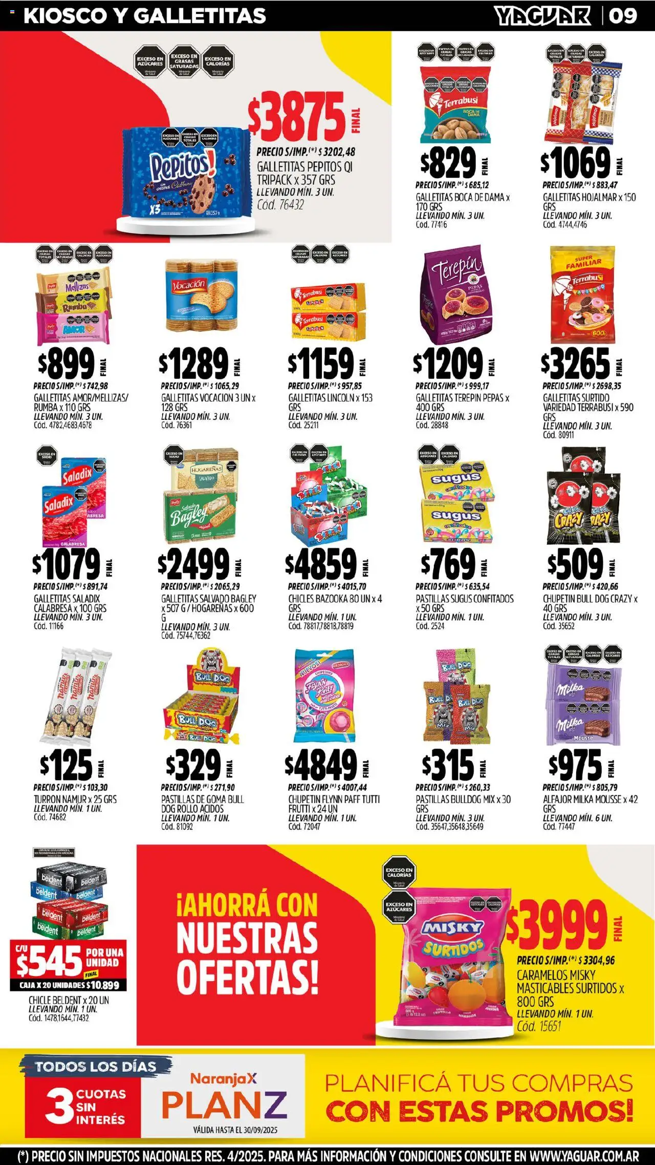 Yaguar - Santa Fe │ válido desde el 08.09.2025 | Página: 11 | Productos: Galletitas, Frutilla, Caja, Turrón