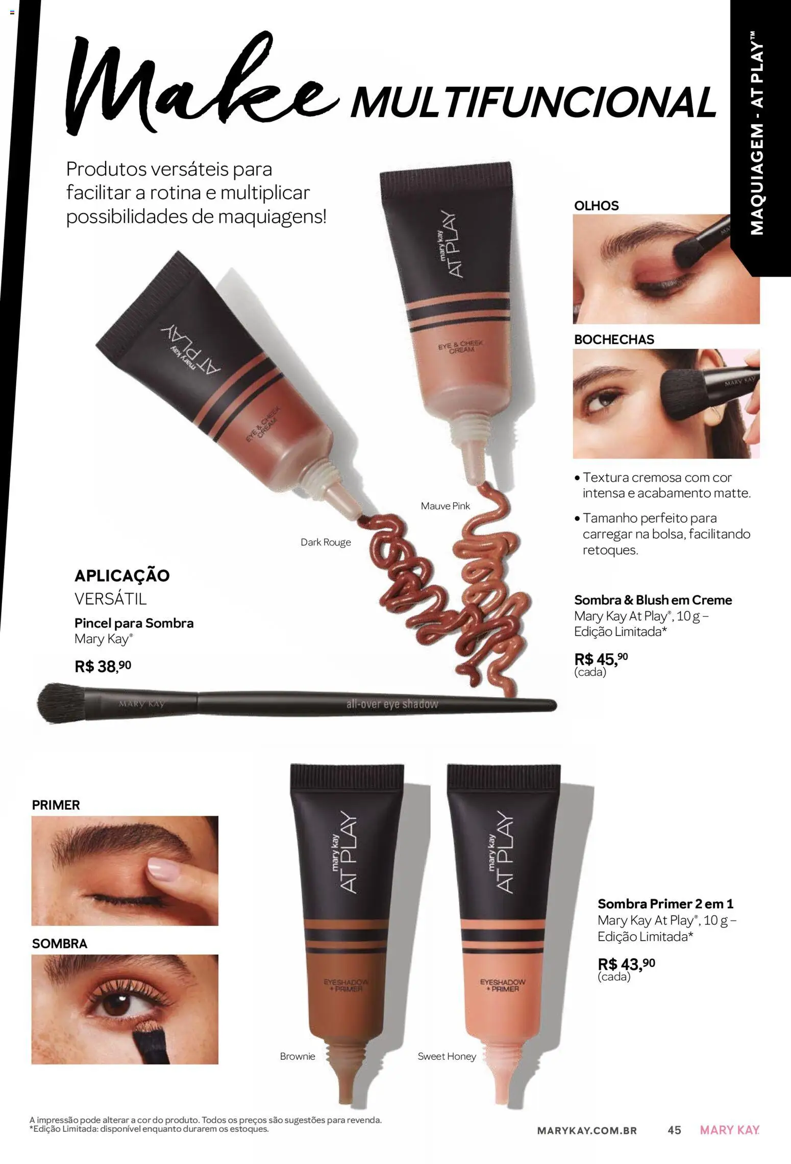 Mary Kay Folheto - válido de 01.03.2026 | Página: 45 | Produtos: Maquiagem, Blush, Creme, Primer
